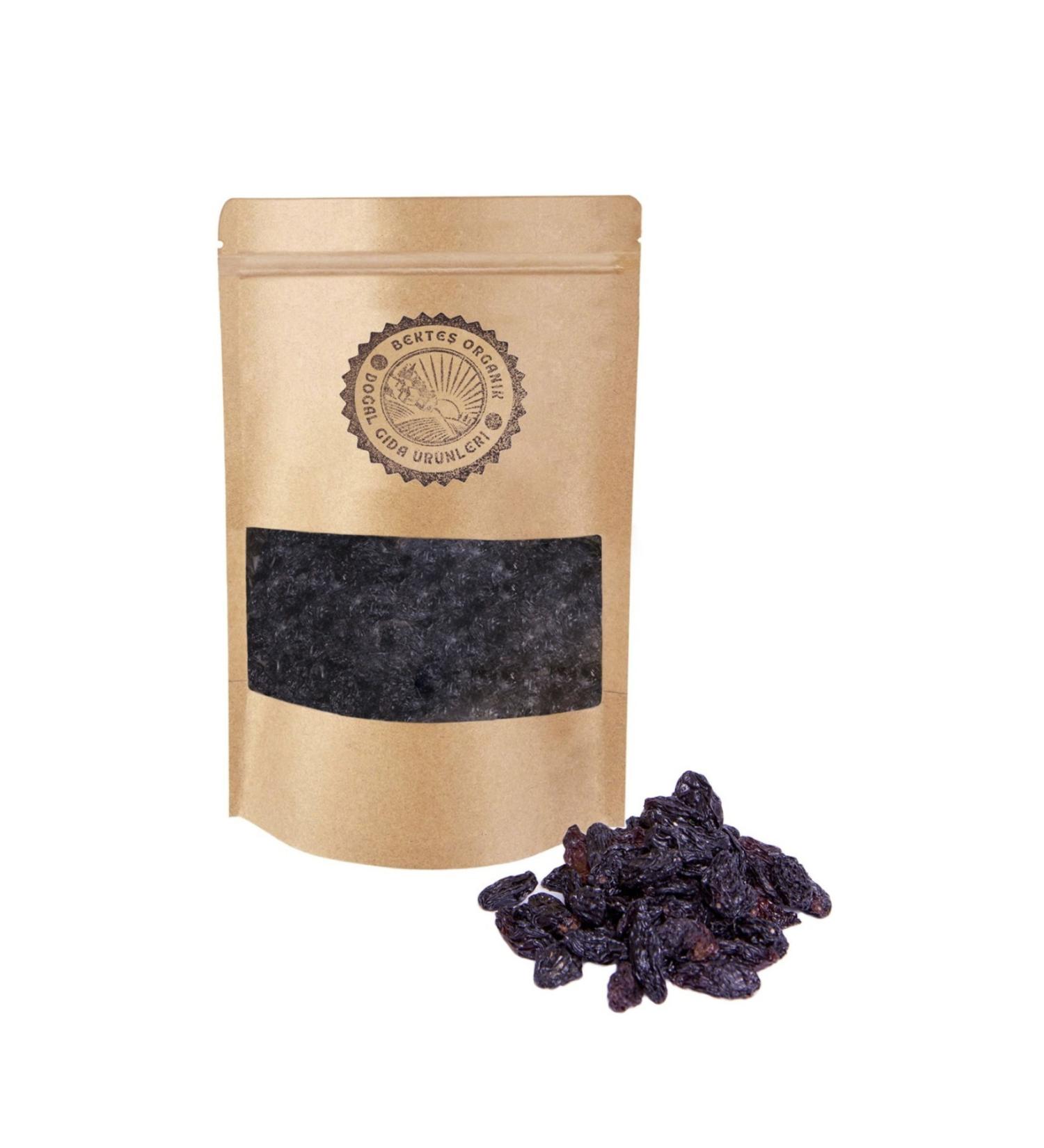 bektes organic Dried Black Blood Raisins with Seeds (750gr)