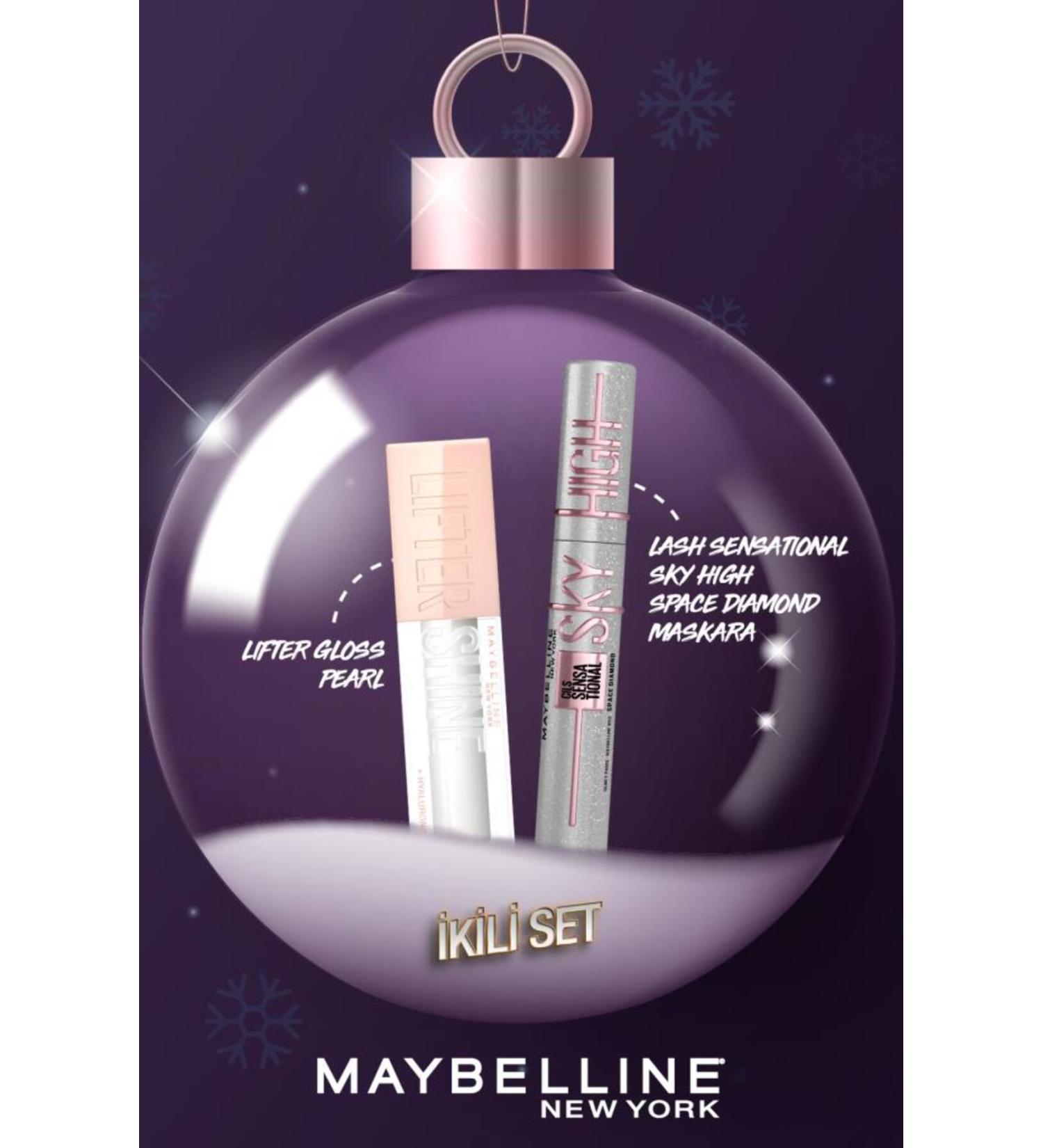 Maybelline New York Lash Sensational Sky High Space Diamond - Diamond Shimmer Mascara & Lifter Gloss 001 - Pearl - Buy Online on GoSupps.com