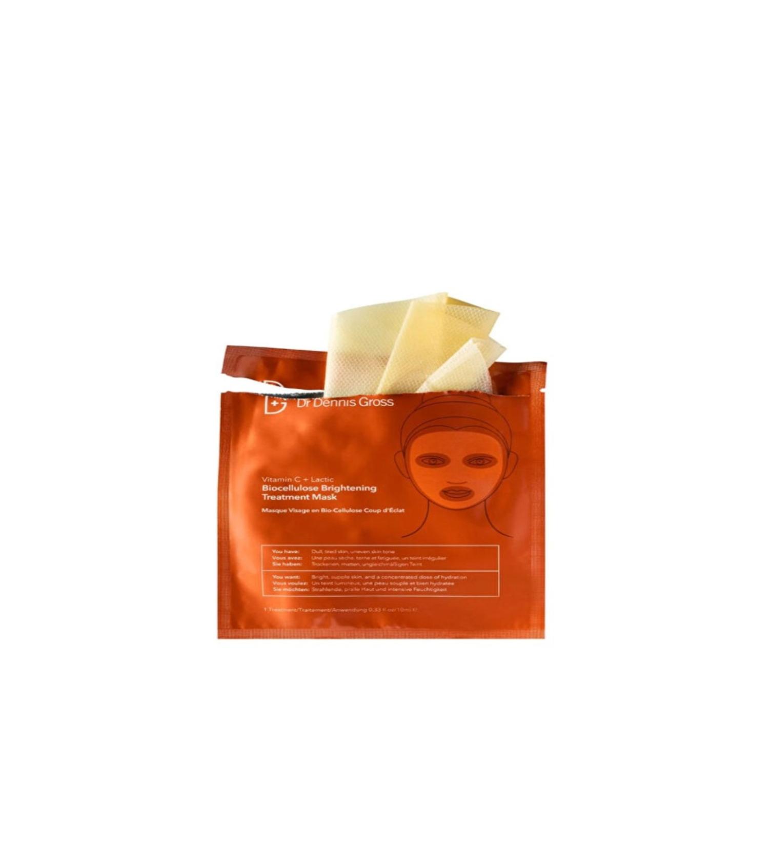 Dr Dennis Gross Vitamin C Lactic Biocellulose Brightening Treatment Mask