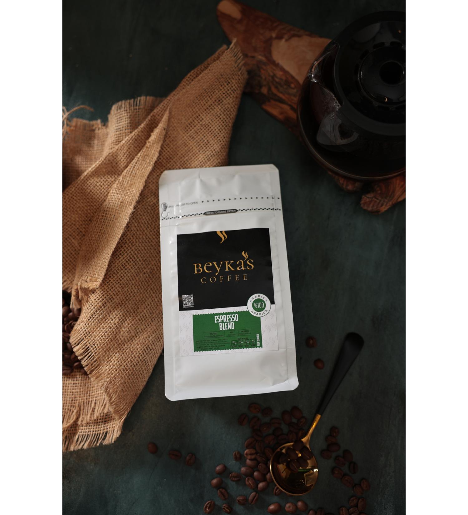BEYKAs coffee ESPRESSO BLEND QUALIFIED BEANS NET:200 GR