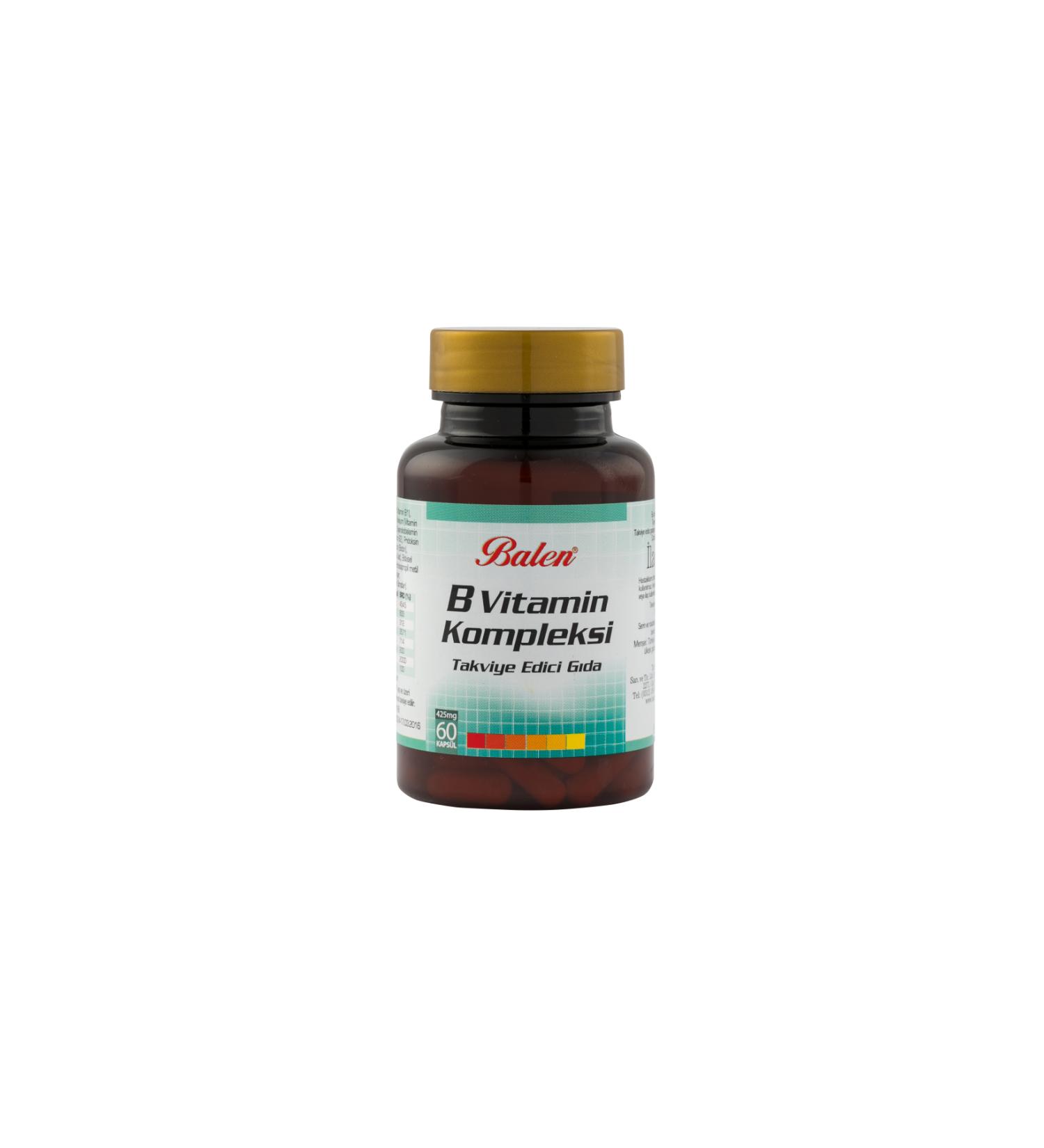 Balen Vitamin B Complex Capsule 425 MG*60 | Digestive Health Regulator and Energy Ar 585121