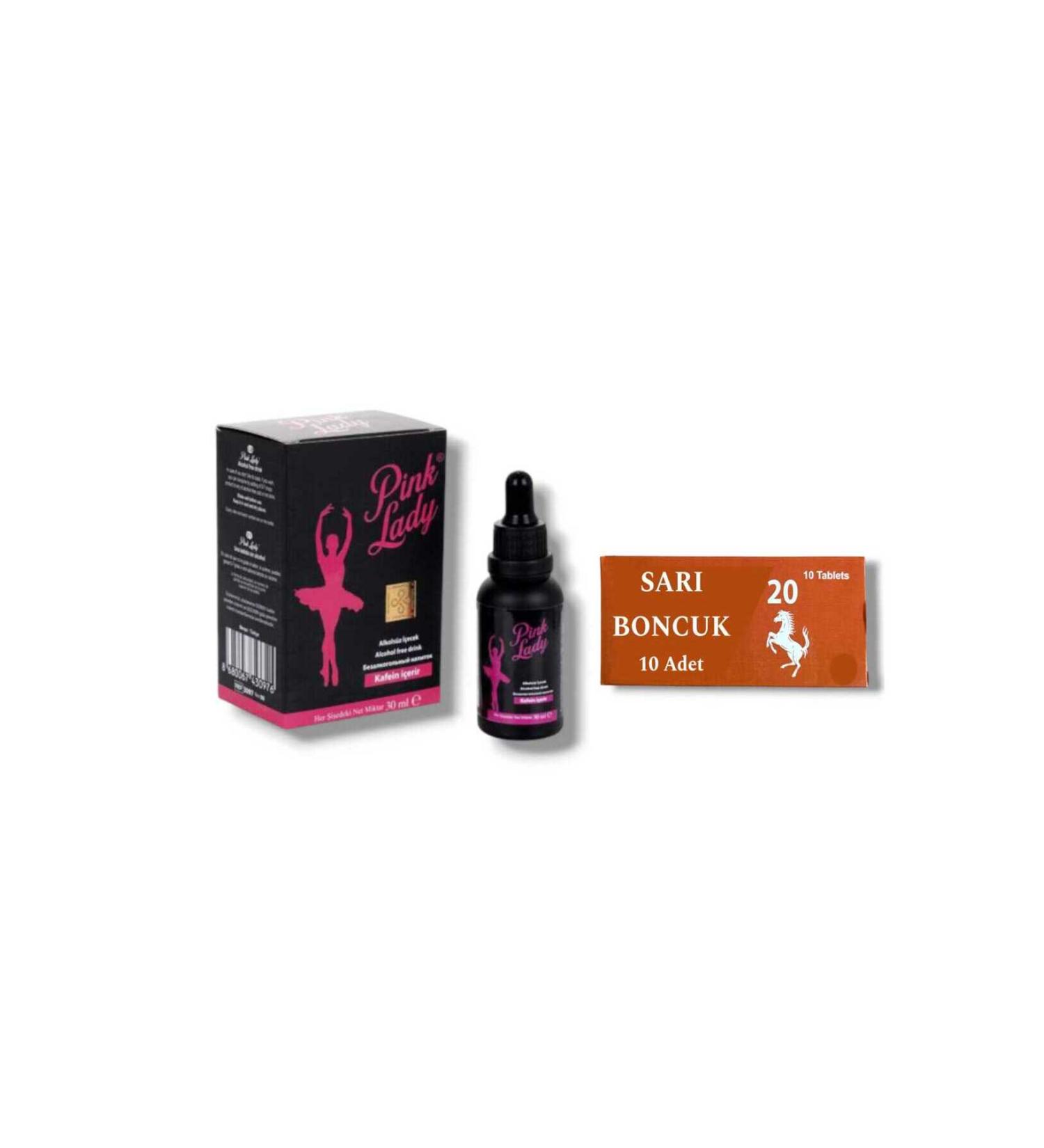 Meby Store Pink Lady Love Enhancer Drops for Women 30 ML + Yellow Beads for Men