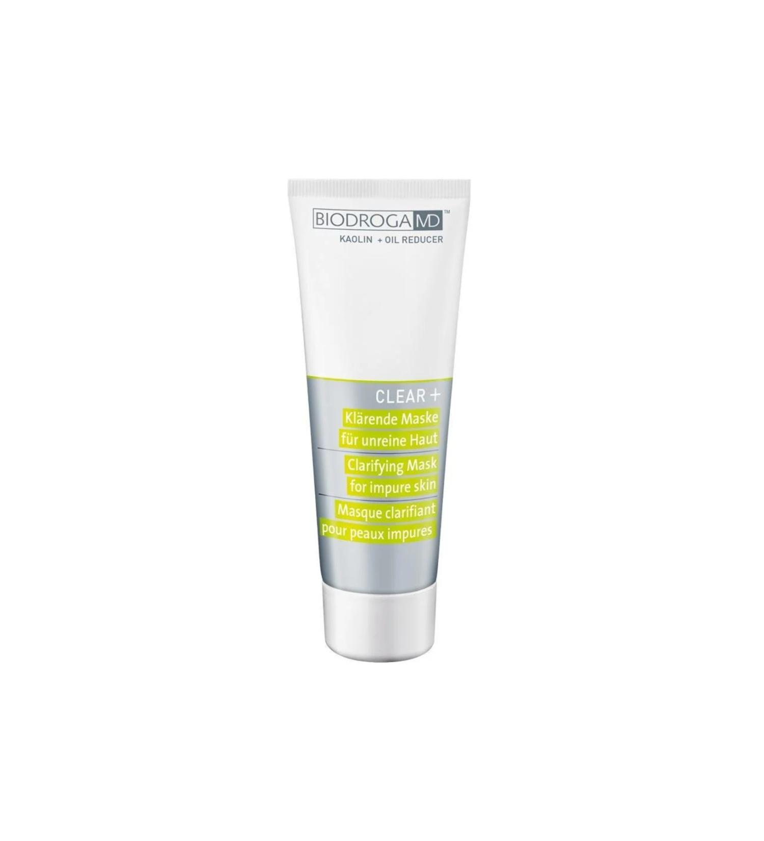 Biodroga Clear + Clarifying Mask For Impure Skin - Purifying Mask For Dehydrated Sensitive and Oily Skin