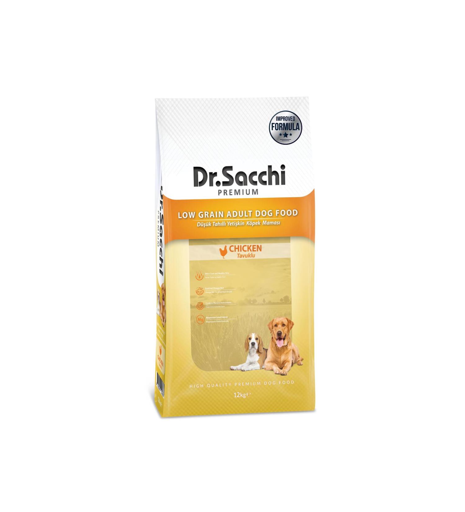 Dr. Sacchi Dr. Sacchi Premium Low Grain Chicken Adult Dog Food 12 Kg