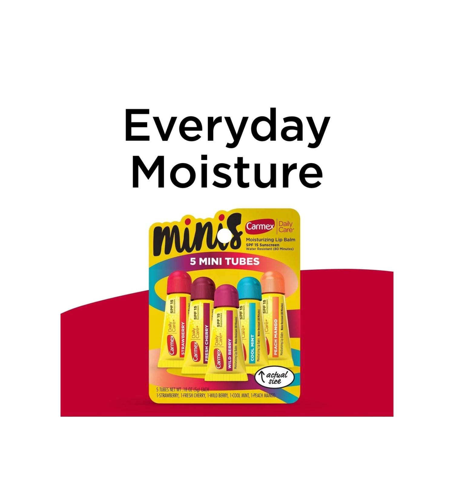 Carmex Minis Daily Care Moisturizing Lip Balm 5 Mini Tubes 5 gr