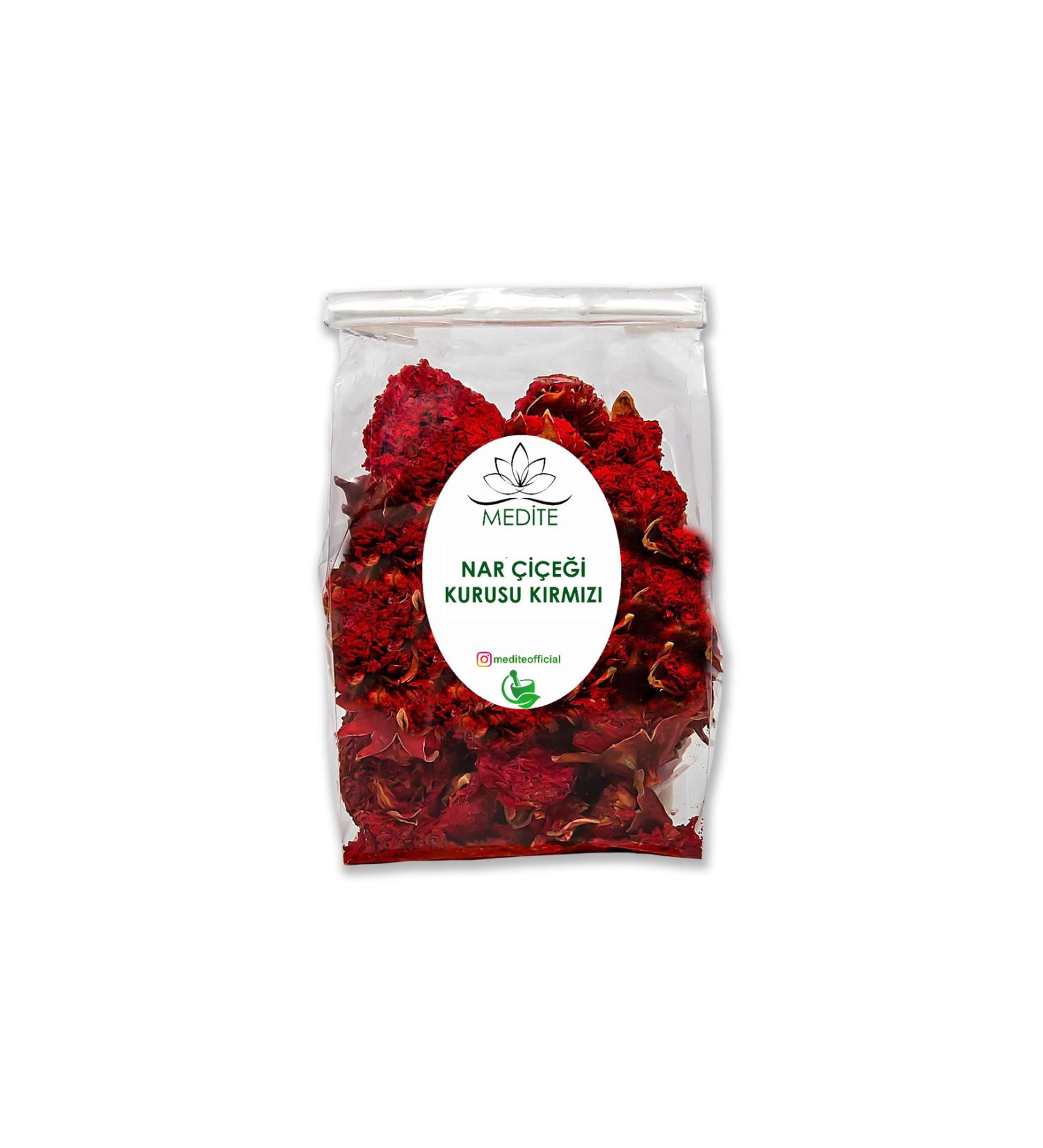 Medite Dried Pomegranate Flower Red 100gr