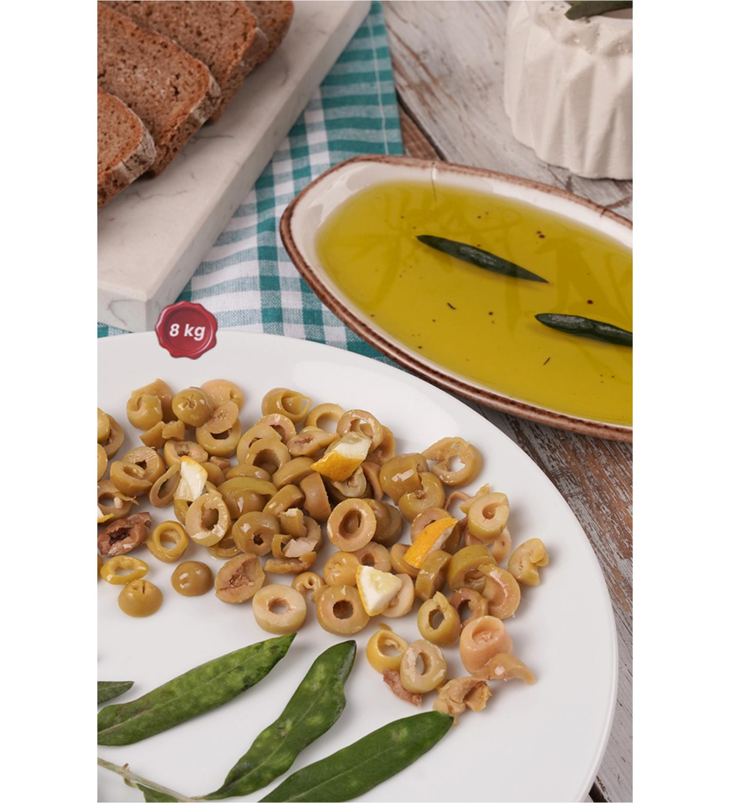 AYM S Sliced Green Olives 8 KG