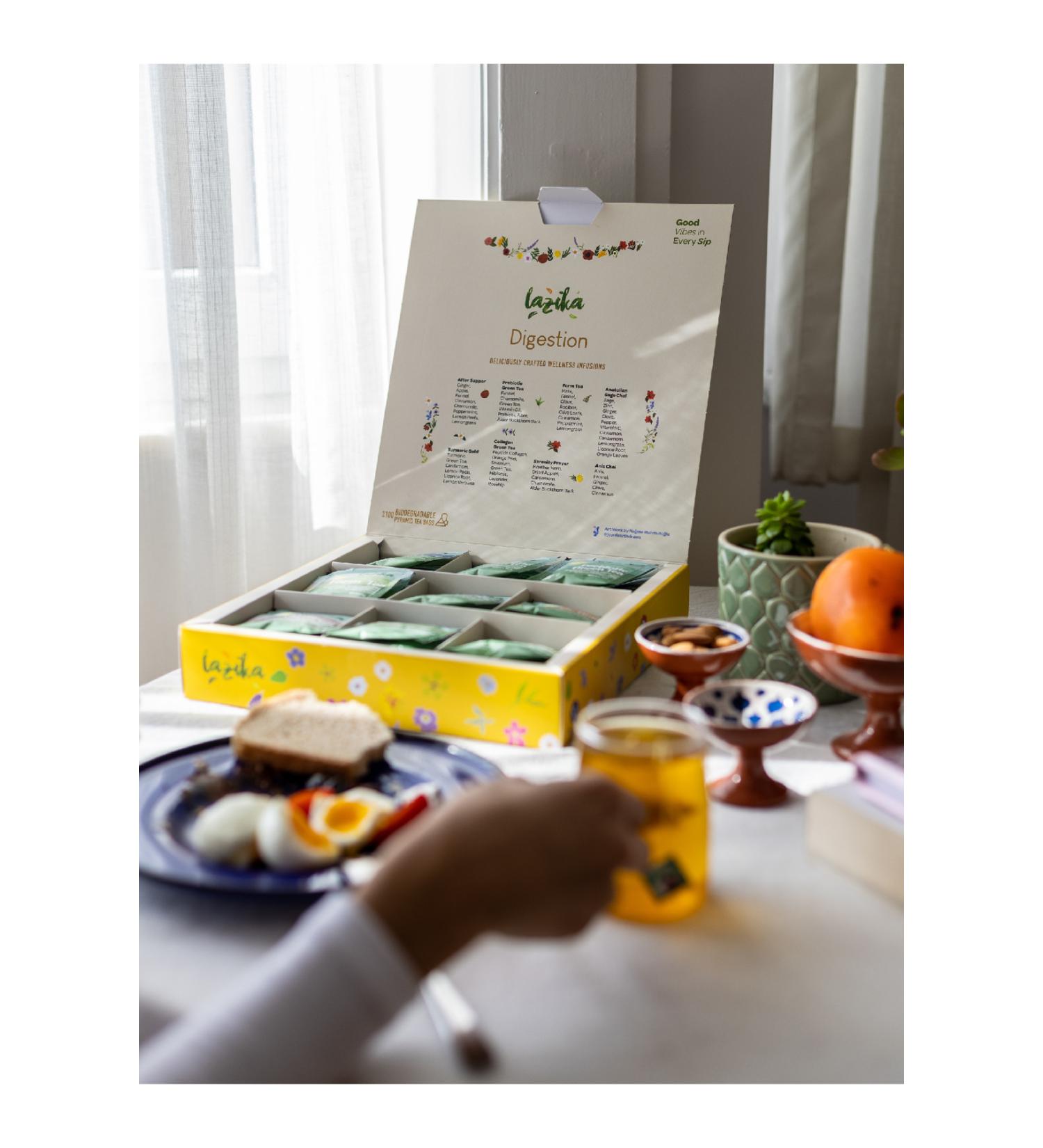 LAZIKA Digestive Support Herbal Tea Set - Buy Online on GoSupps.com