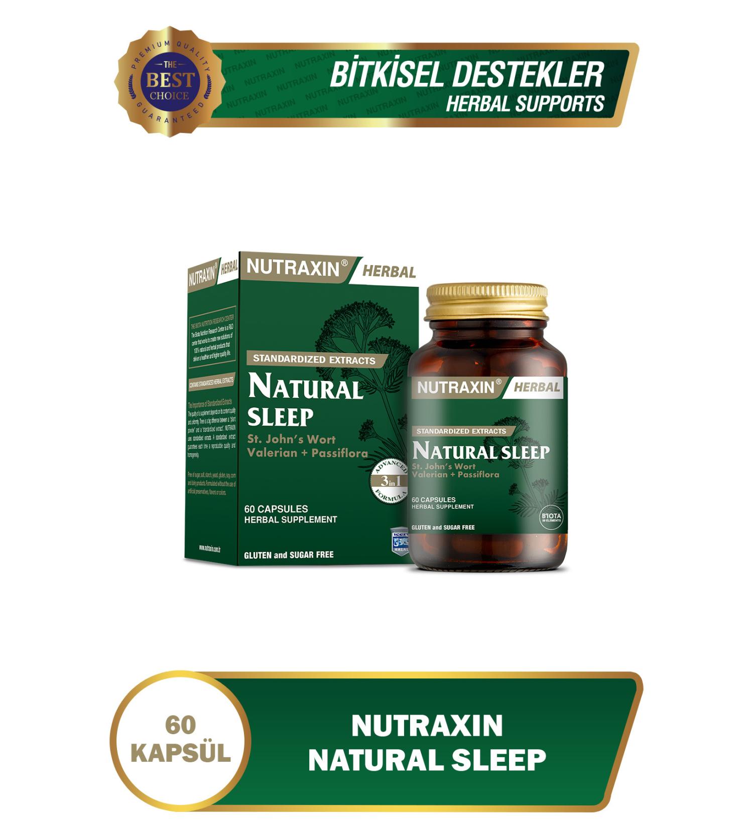 Nutraxin Natural Sleep 60 Capsules - Buy Online on GoSupps.com