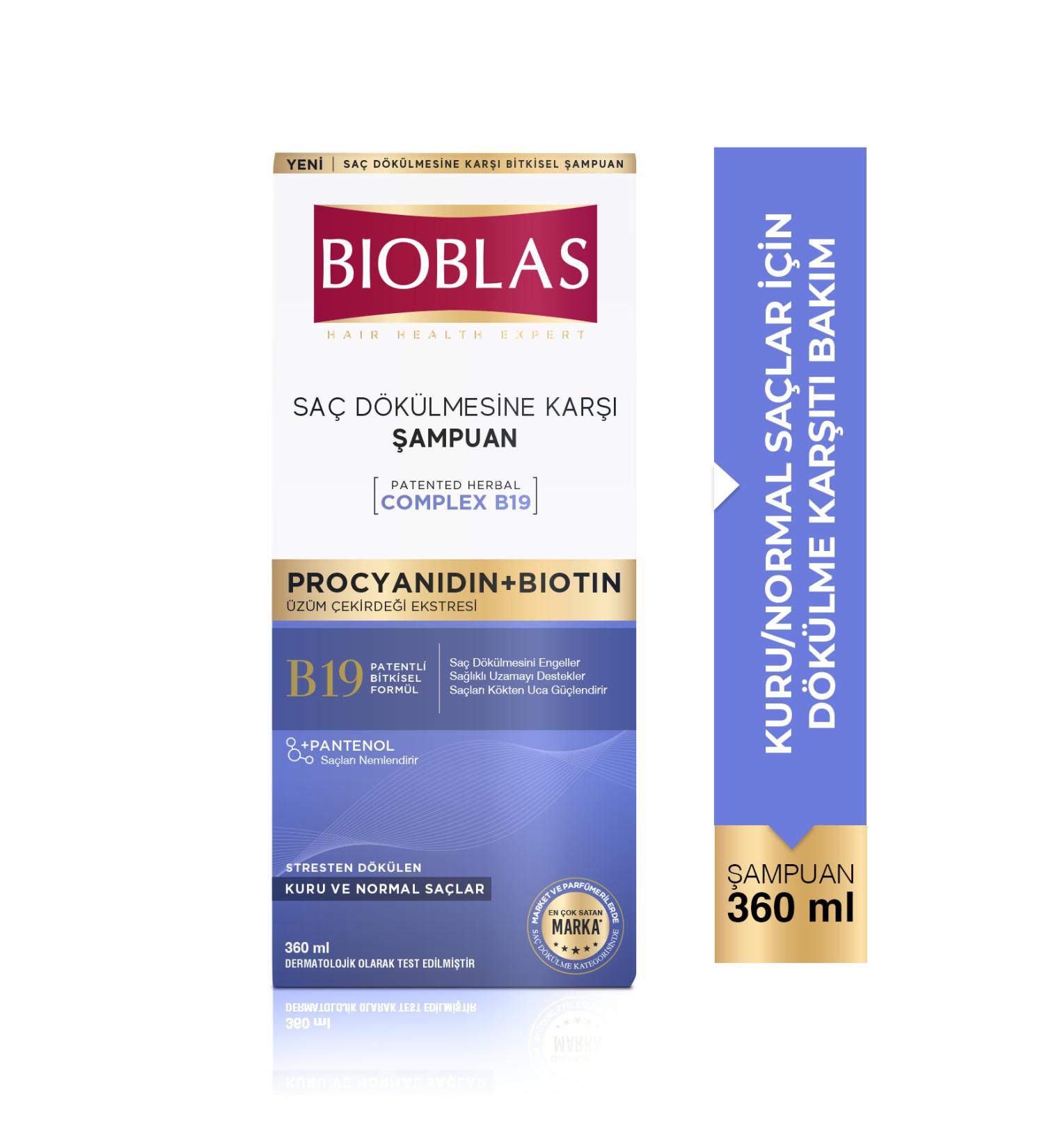 Bioblas Procyan d n & Biotin Anti-Stress Shampoo for Hair Loss 360 ml - Anti-Loss Shampoo - Buy Online on GoSupps.com