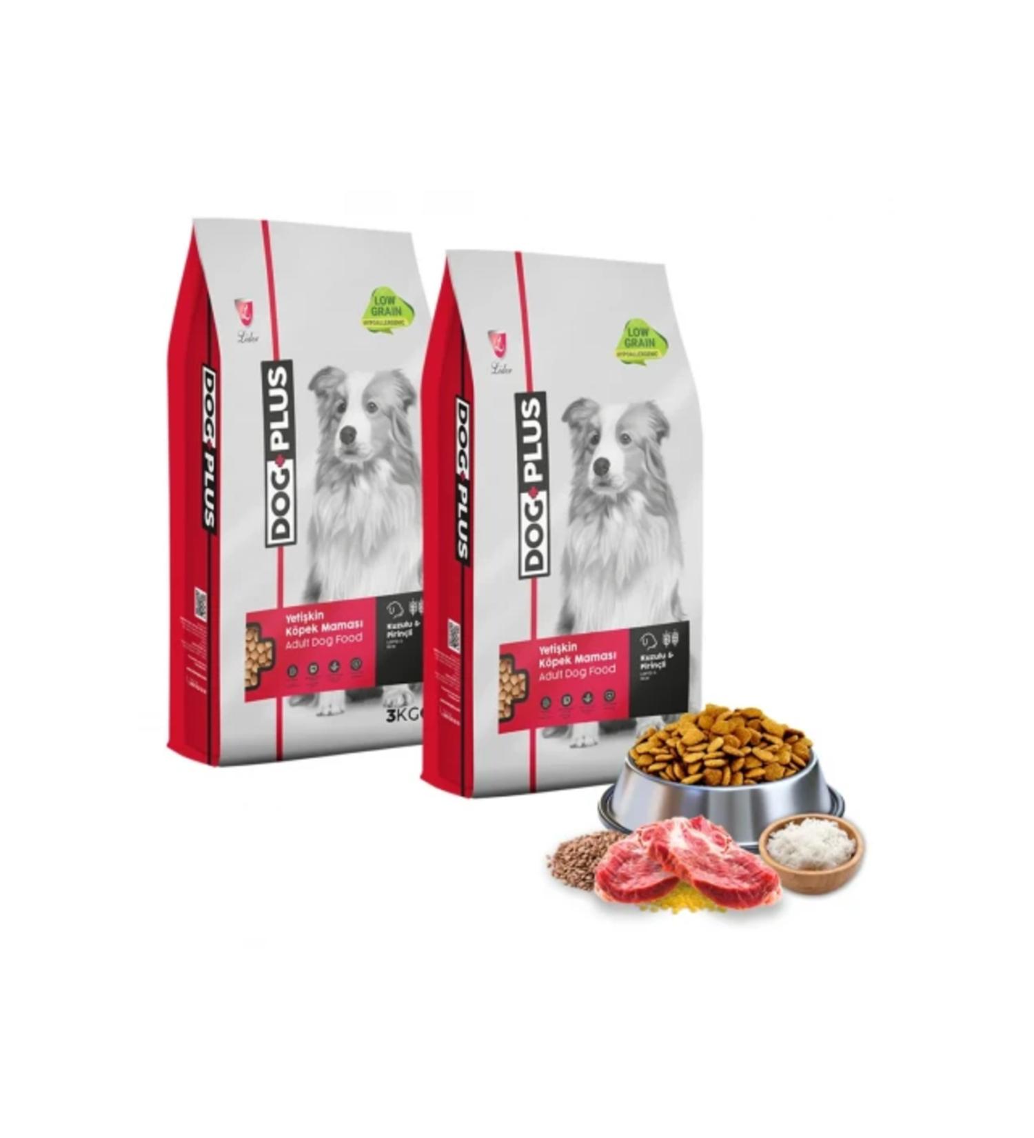 DogPlus Low Grain Hypoallergenic Lamb Meat Rice Adult Dog Food 3 Kg X 2 Pieces - Buy Online on GoSupps.com