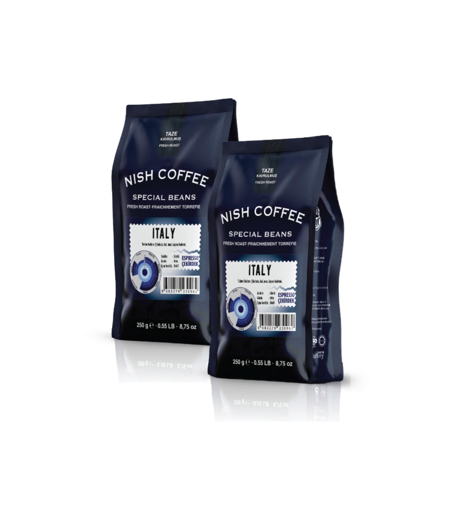 Nish Coffee Nish Espresso Italy Coffee 2 X 250 gr - Buy Online on GoSupps.com