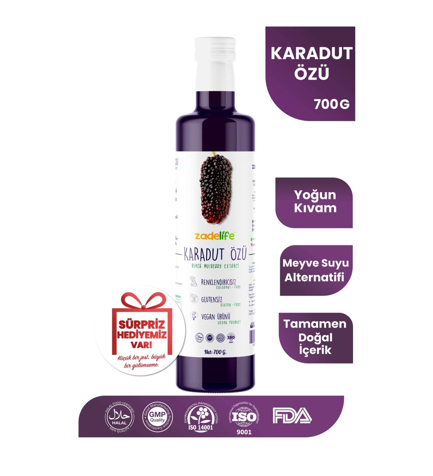 zadelife Natural Black Mulberry Extract 700 gr Analyzed (PESTICIDE & HEAVY METAL) - Buy Online on GoSupps.com