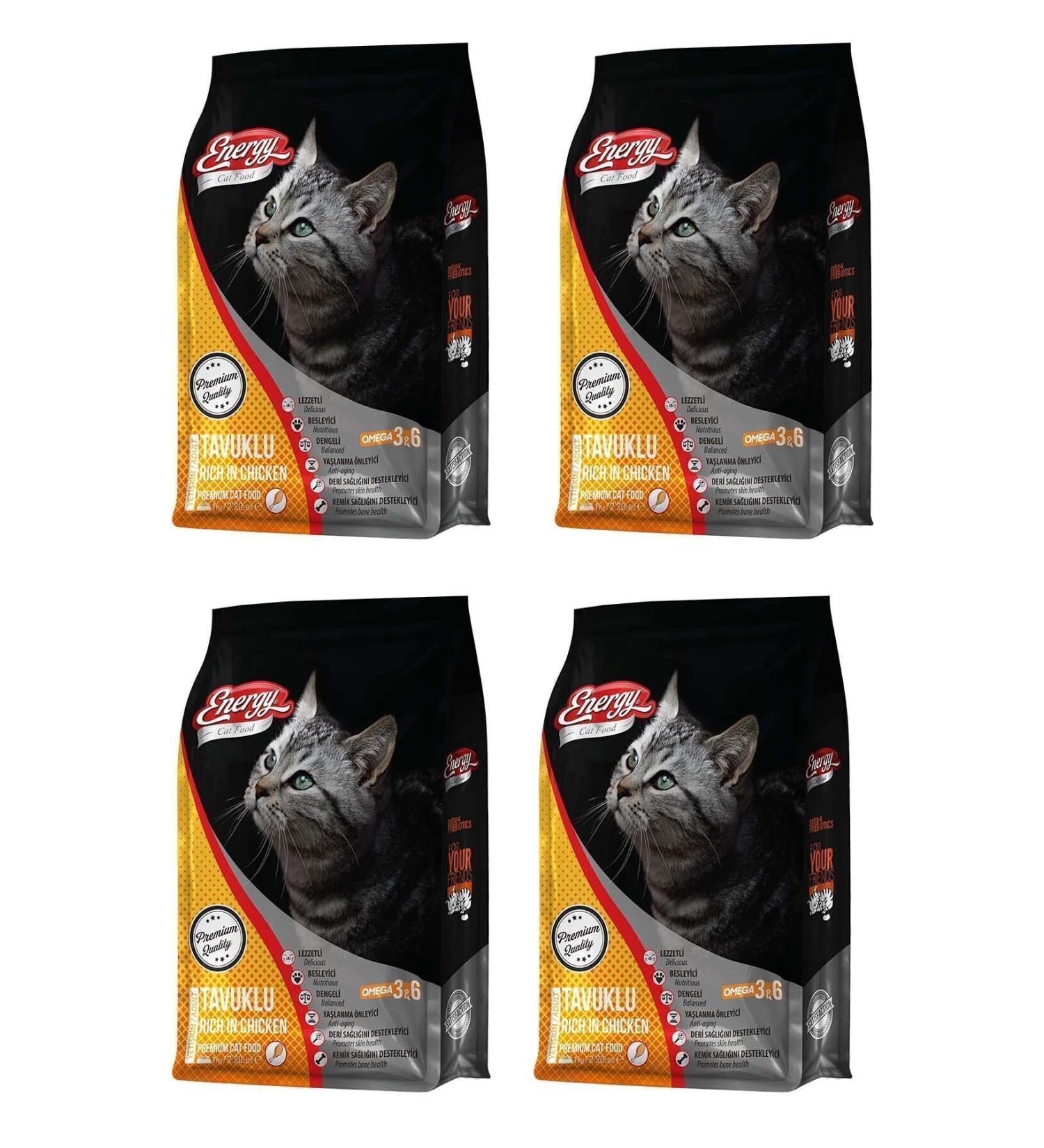 Energy Chicken Adult Cat Food 1 Kg - 4 Pieces - Buy Online on GoSupps.com