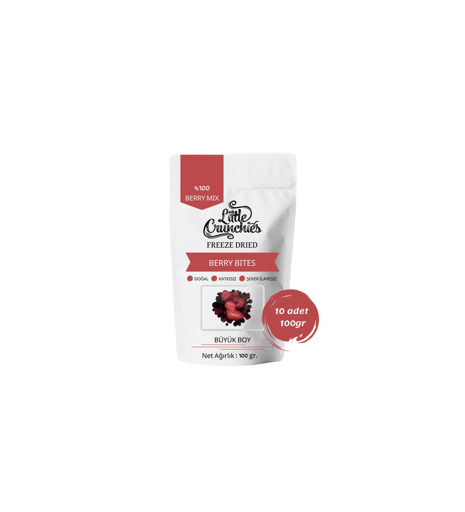 Little Crunchies Freeze Dried Berry Mix Bites - 1 Kg. - Large - Freeze Dried 10*100 Gr.