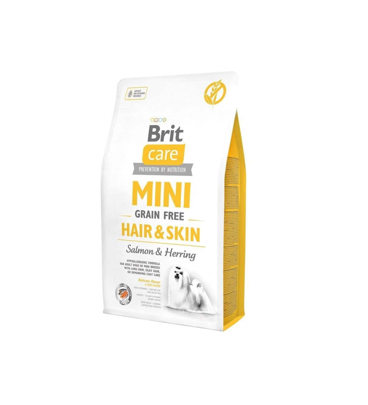 Brit Care Grain Free Mini Hair Skin Salmon Dog Food 2 Kg