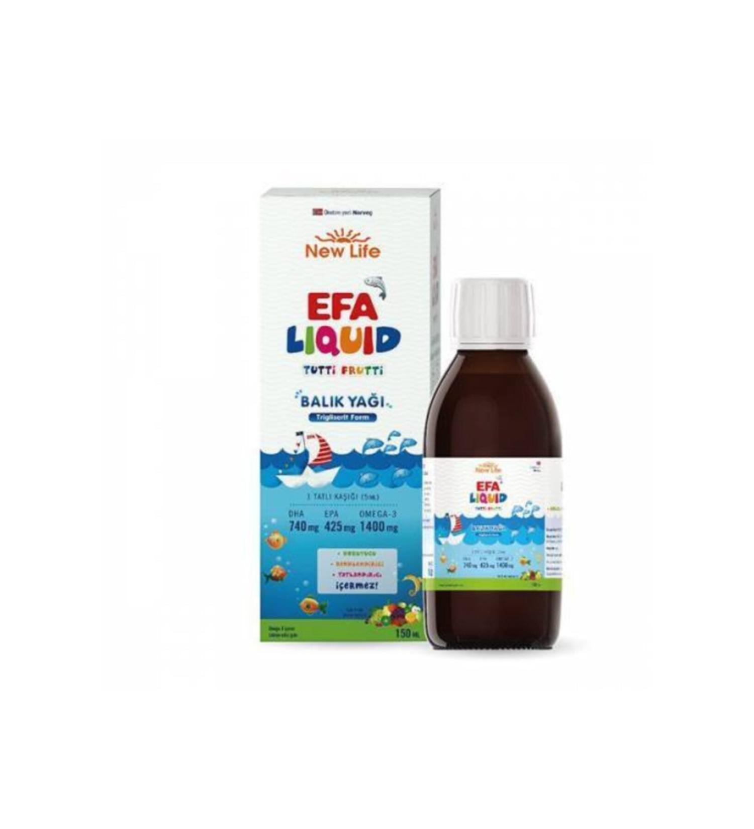 New Life Efa Liquid Tutti Frutti Fish Oil Syrup 150ml