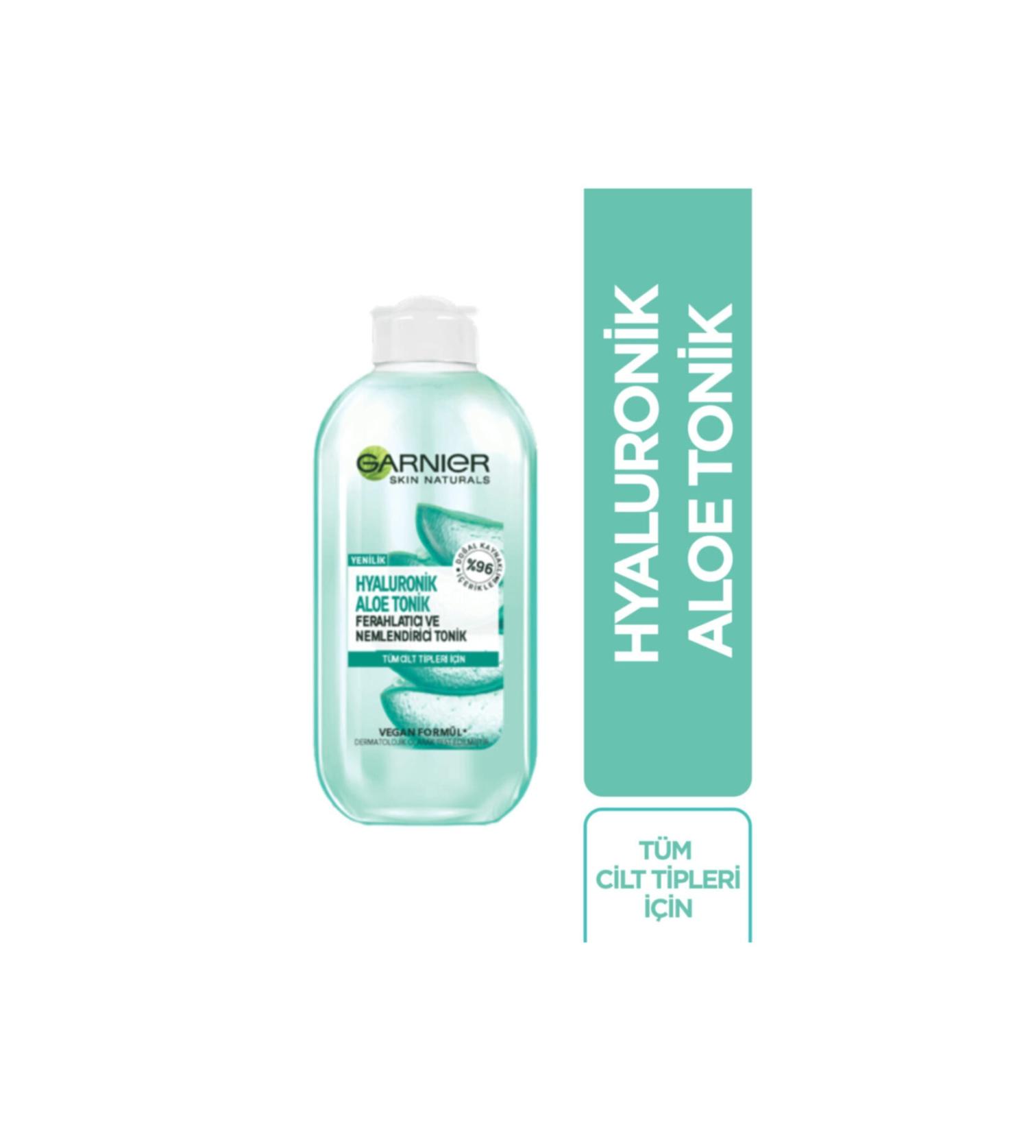 Garnier Natural Source Hyaluronic Aloe Refreshing and Moisturizing Toner 200 Ml (vegan Formula) - Buy Online on GoSupps.com