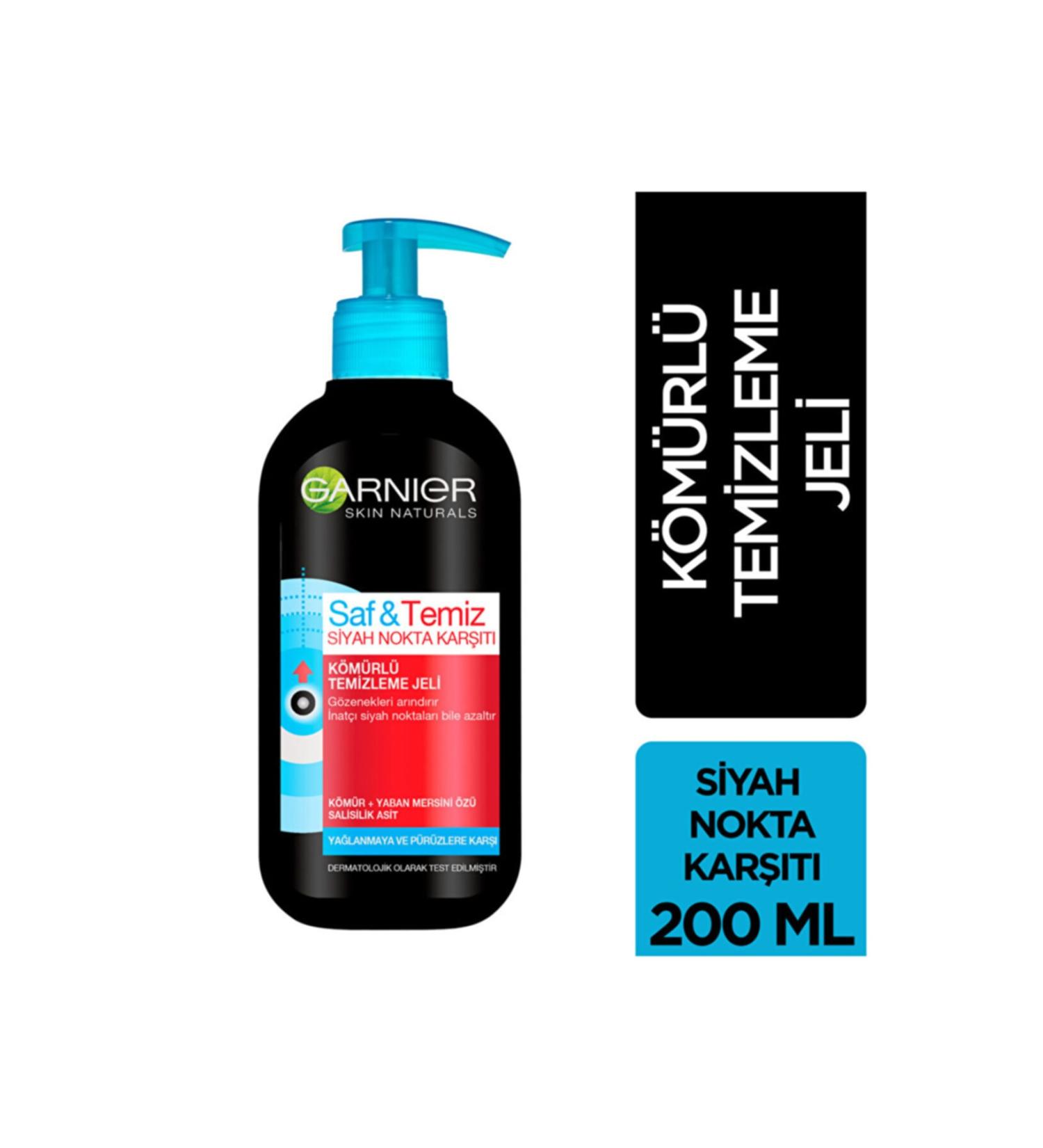 Garnier Super Pure & Clean Anti-Blackhead Charcoal Cleansing Gel 200 ml. - Buy Online on GoSupps.com