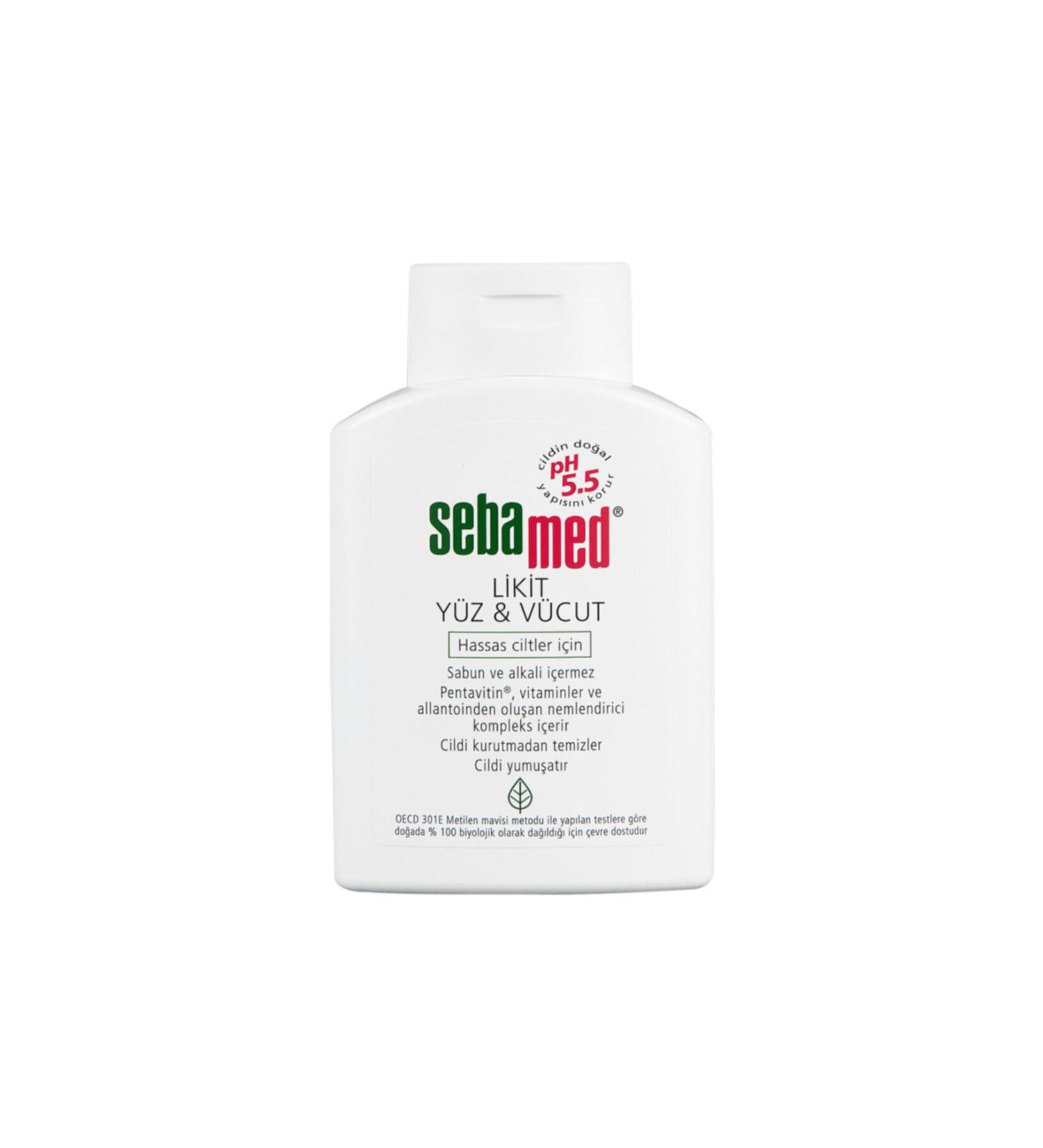 Sebamed Sensitive Skin Ph5.5 Face and Body Cleanser Liquid 200 Ml - Buy Online on GoSupps.com