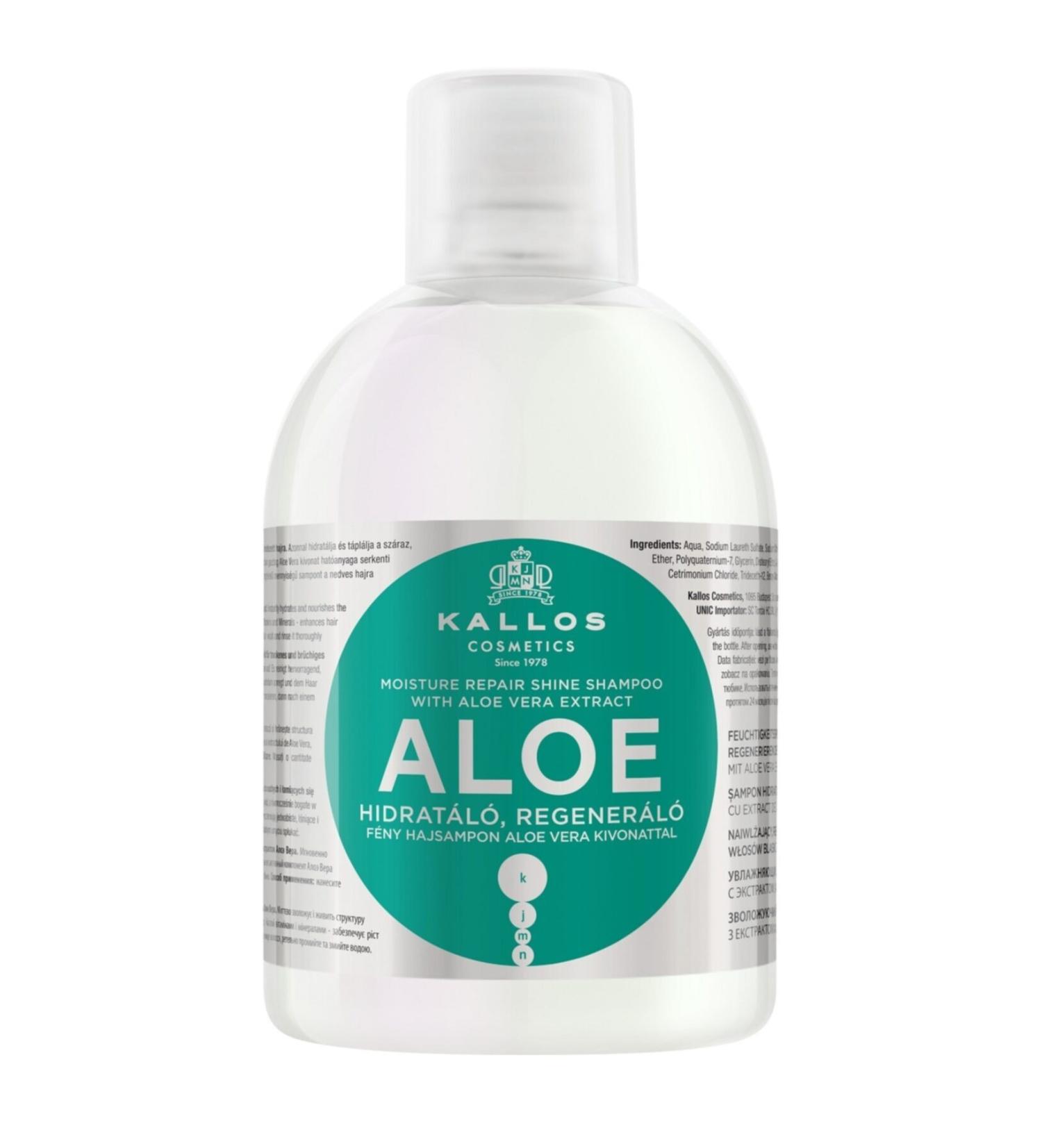 Kallos Cosmetics Aloe Moisture Therapy and Shine Shampoo with Aloe Vera Extract for Dry and Damaged Hair