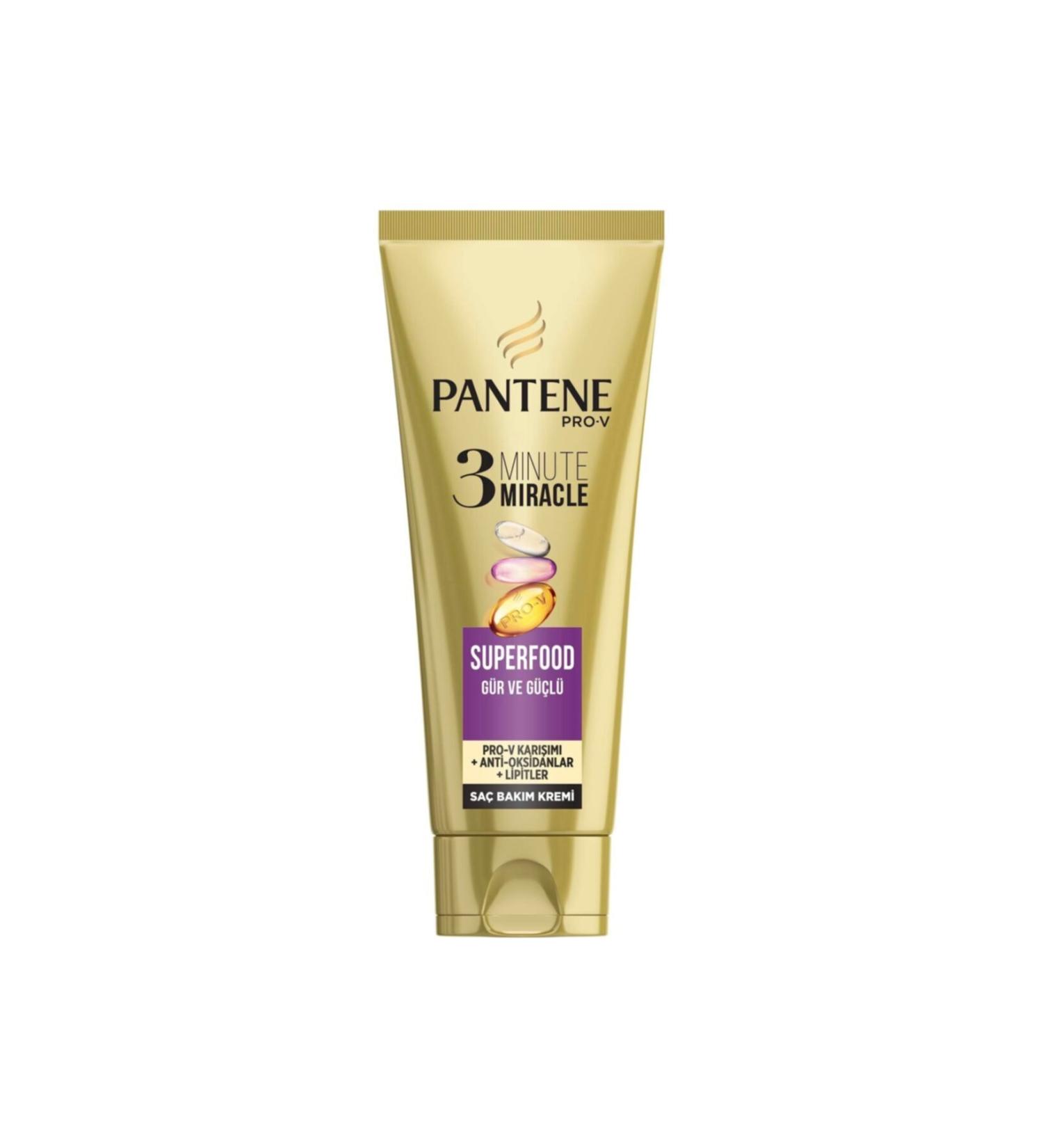 Pantene Pro-v 3 Minute Miracle Hair Care Cream Superfood 200 Ml - Buy Online on GoSupps.com