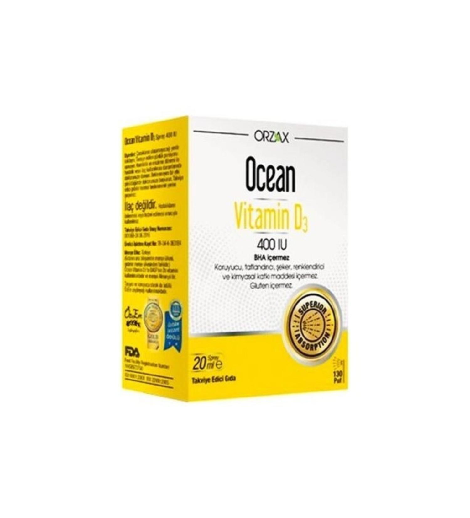 Ocean Vitamin D3 400 Iu Spray 20ml