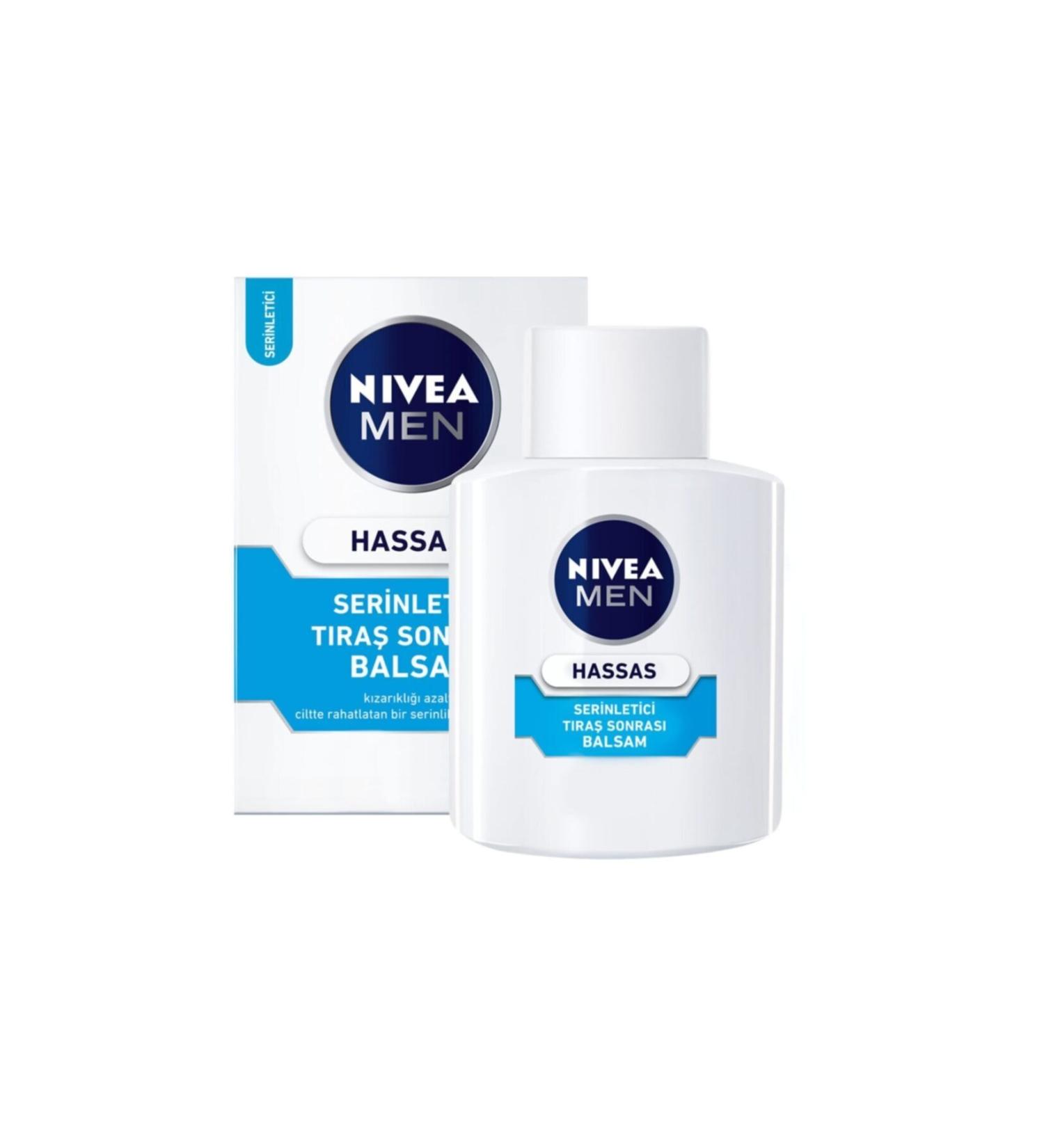 NIVEA Men Sensitive Cooling After Shave Balm 100 Ml Sensitive Skin Alcohol-Free Formula Fast Absorption
