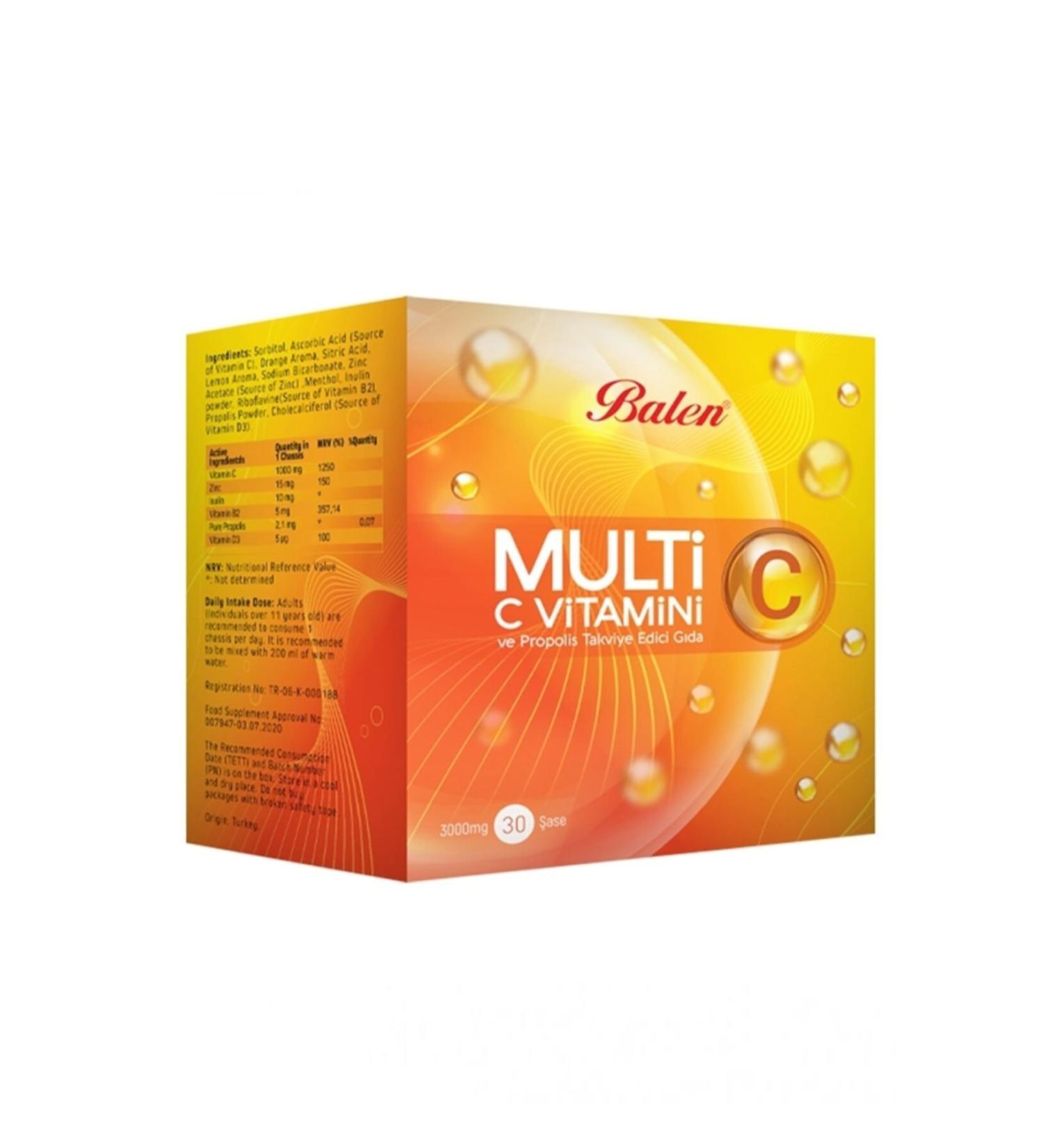 Balen Multi CC Vitamin and Propolis Sachet 3000mg*30 Pieces