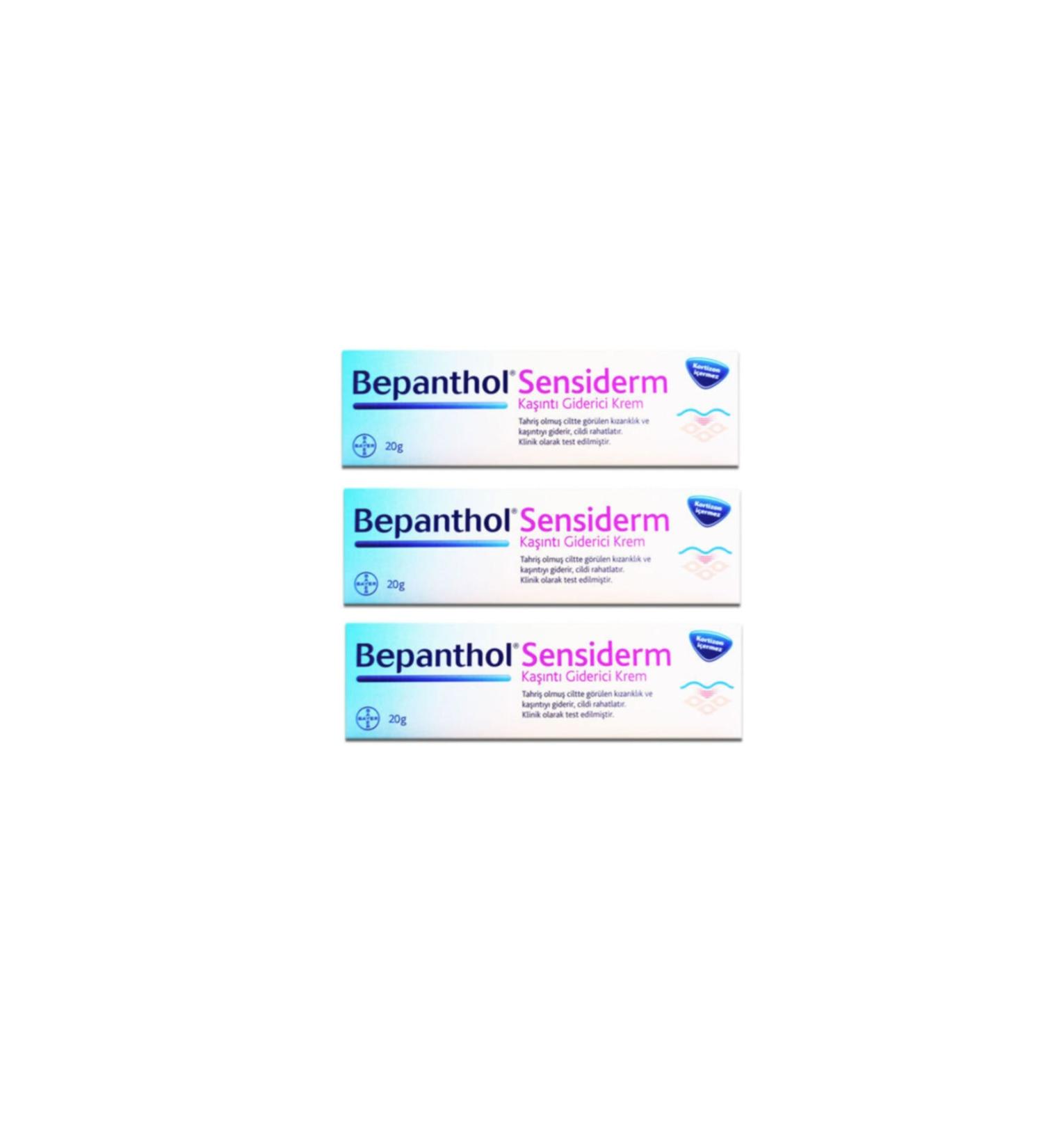 Bepanthol Sensiderm Itch Reliever and Skin Barrier Repair Care Cream 20 Gr X3 Pieces