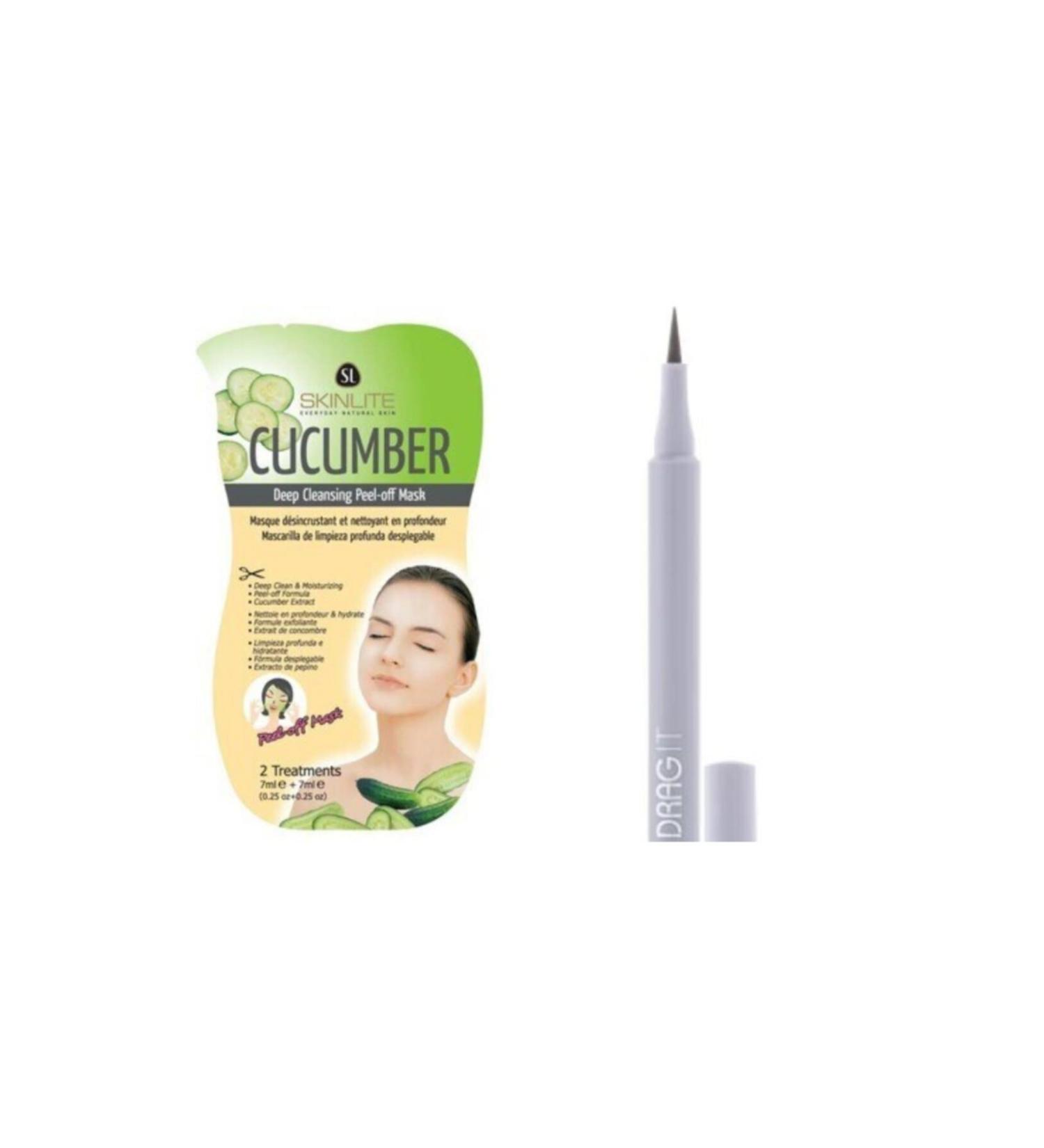 Skinlite Skinlite "cucumber" Deep Cleansing Peel-Off Mask Drag It Inkpen Felt Tip Eyeliner