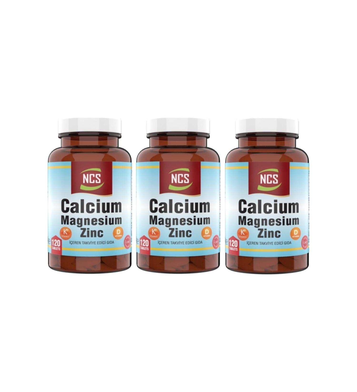 Ncs Calcium Magnesium Zinc D&k 120 Tablets X 3 Boxes 360 Tablets