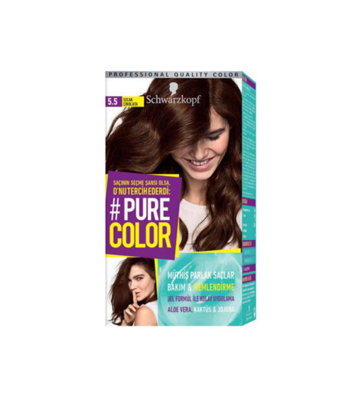 Schwarzkopf Hair Dye Pure Color 5-5 Hot Chocolate 1 Piece
