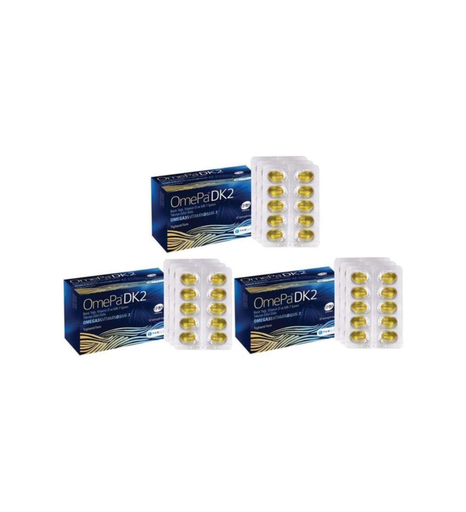 Omepa Dk2 Omega 3 & Vitamin D & Menaq7 50 Softgels