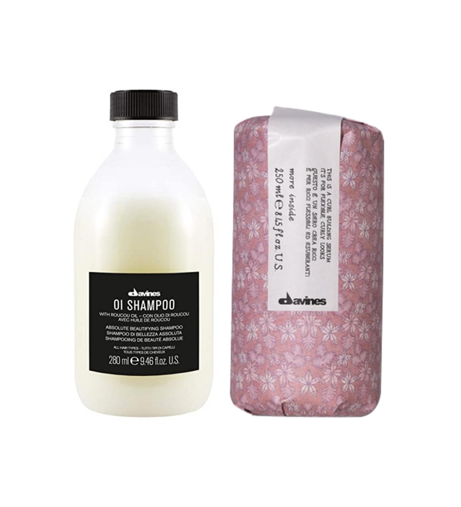 Davines OI Oil Shampoo 250 Ml + Curl Building Serum 250 Ml