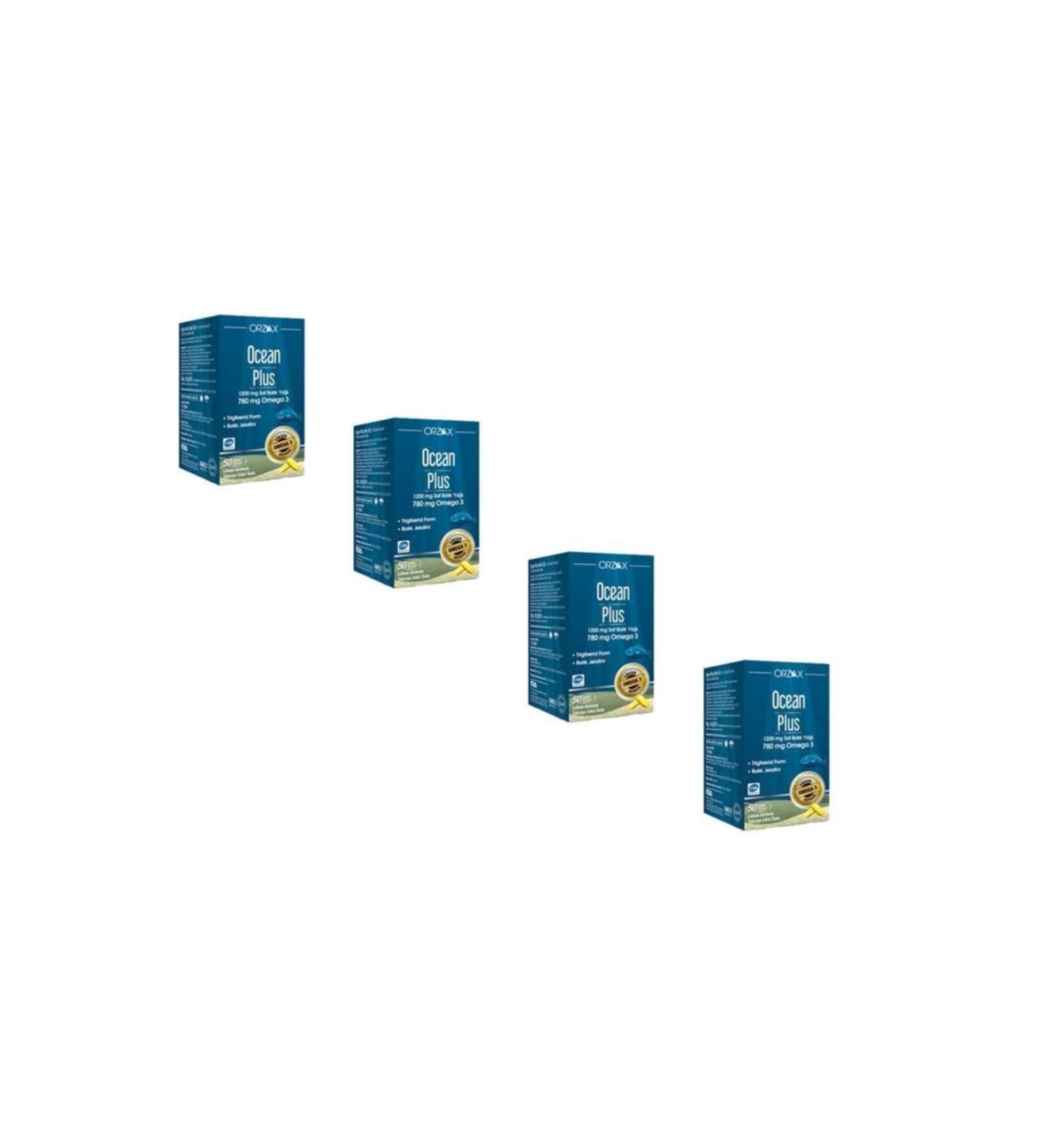 Ocean Plus Omega3 50 Capsules 4 Pieces 1200mg