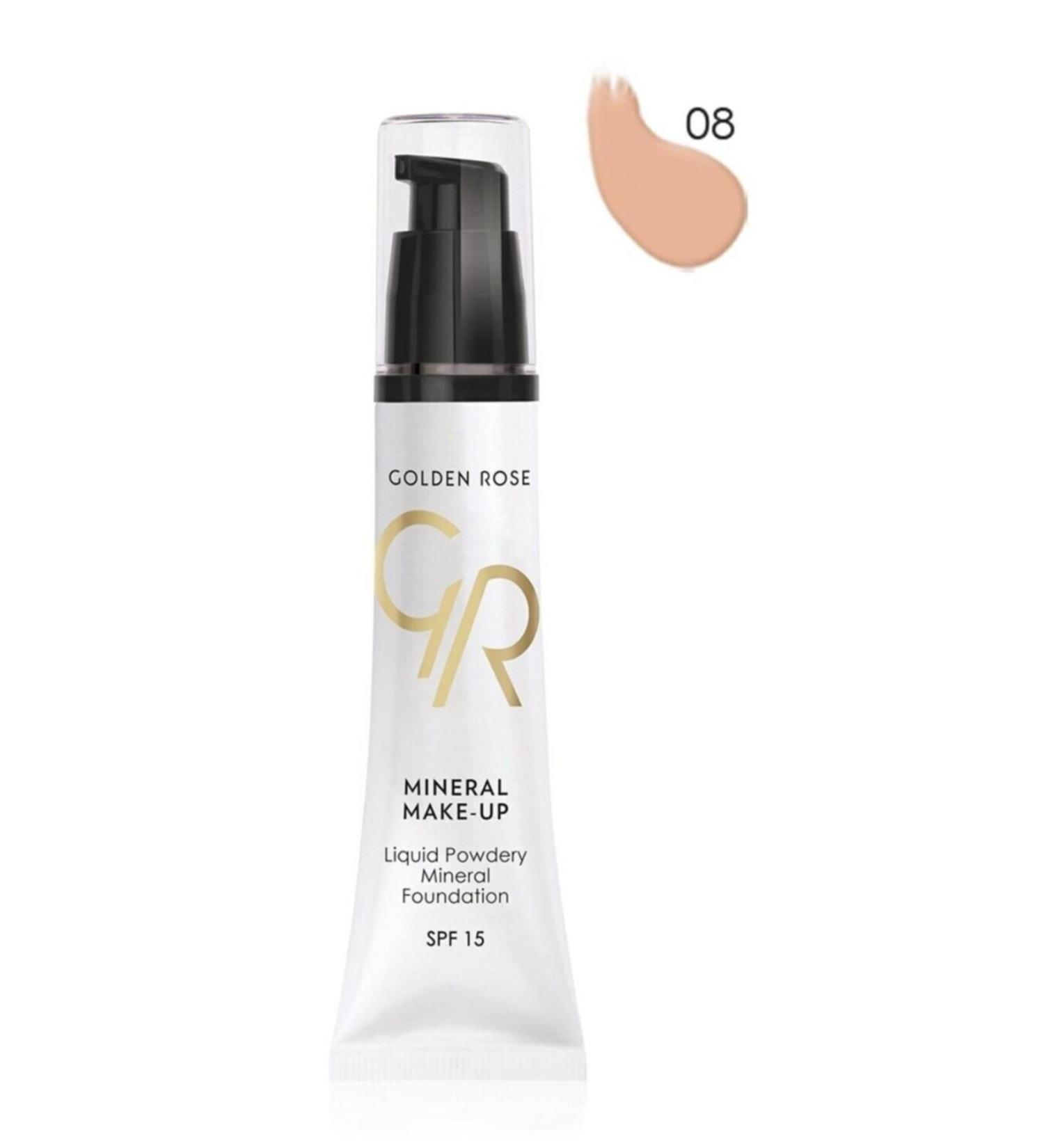 Golden Rose Brand: Liquid Powder Mineral Foundation Spf 15 No 08 35 Ml Category: Foundation