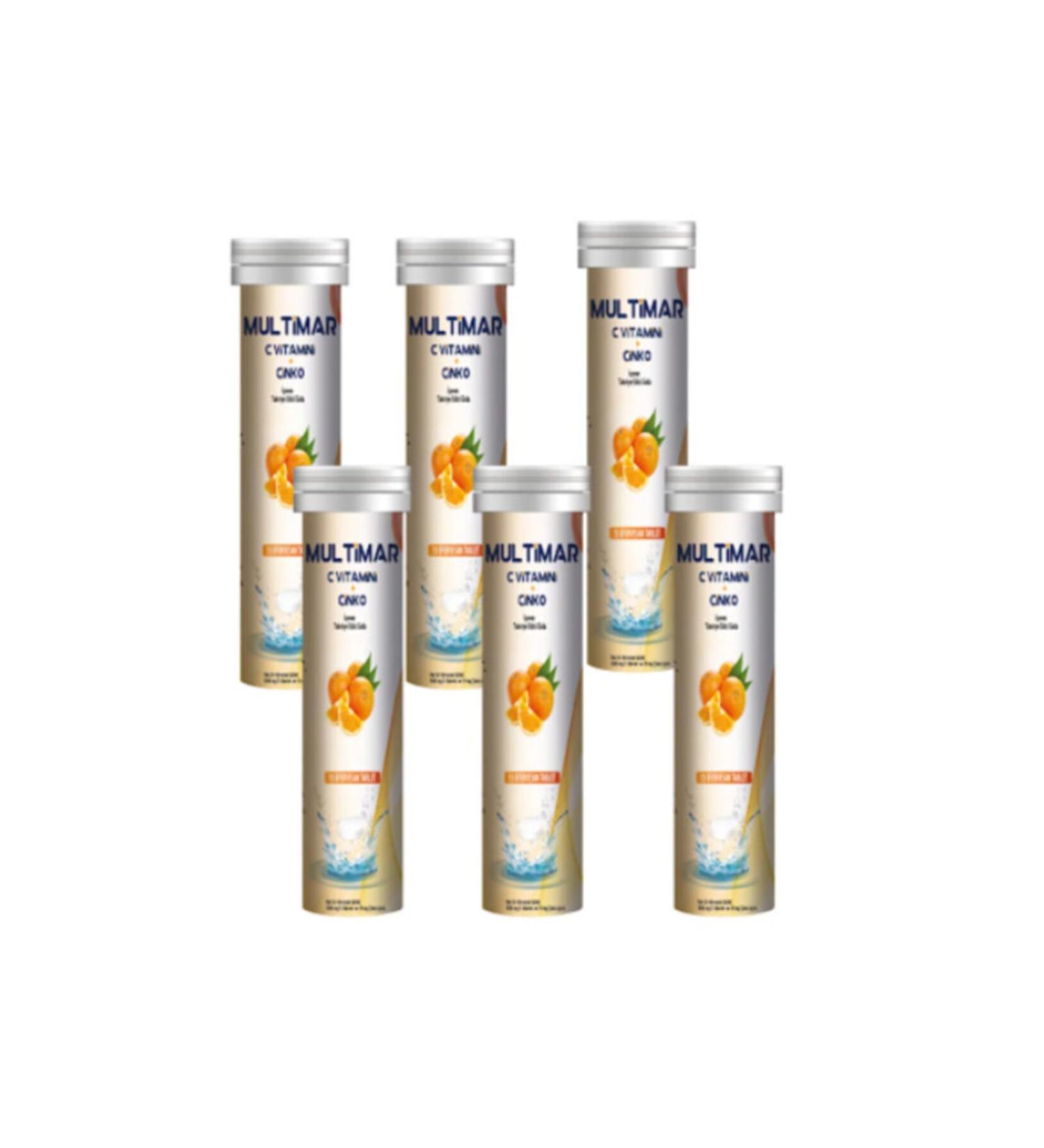 Multimar Effervescent Tablet Food Supplement Containing Vitamin C and Zinc