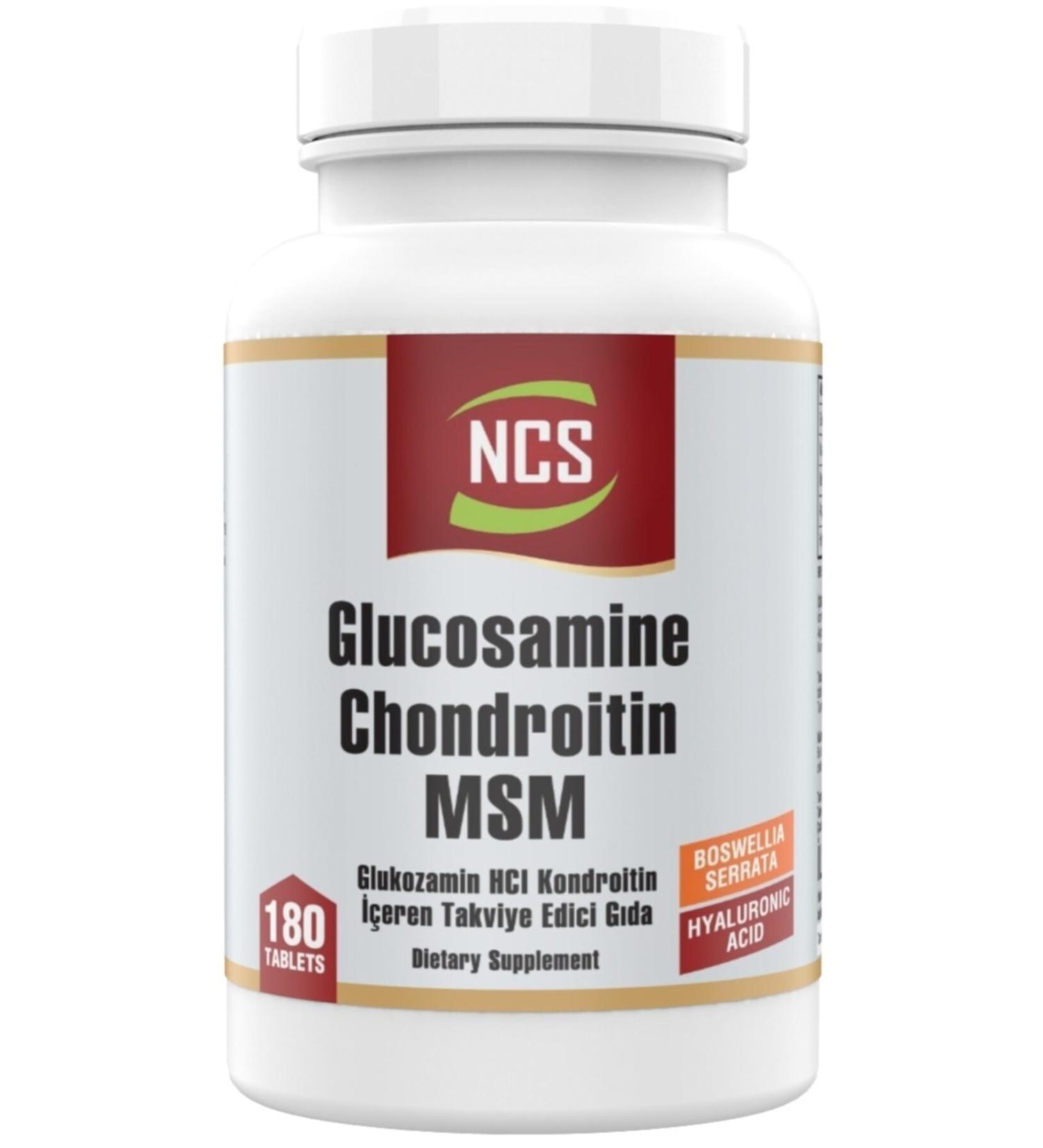Ncs Glucosamine Chondroitin Msm Hyaluronic Acid Boswellia Serrata 180 Tablets