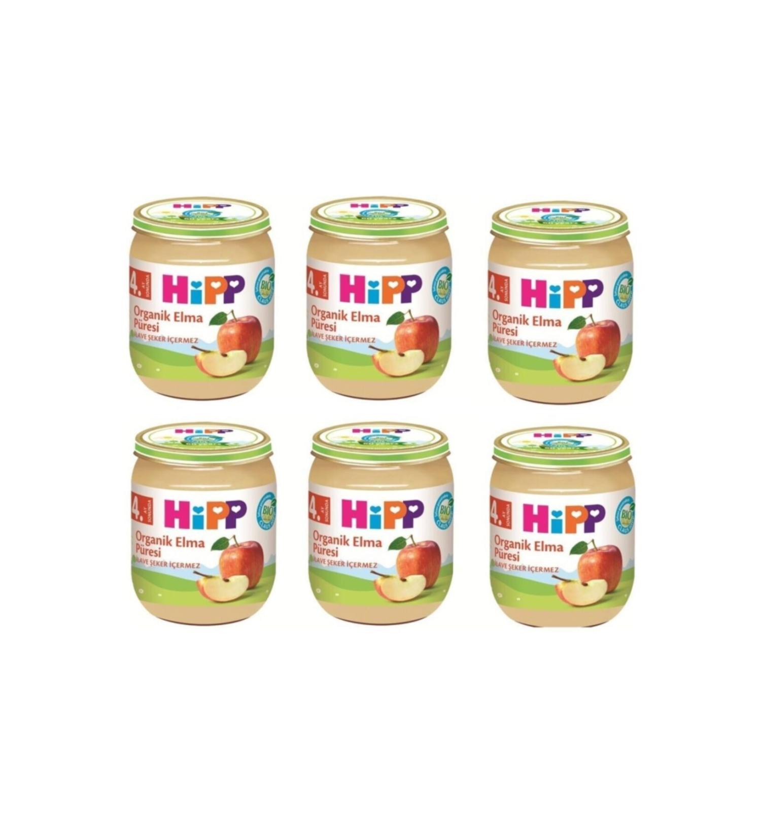 Hipp Organic Apple Puree Jar Food 125 gr X 6 Pieces
