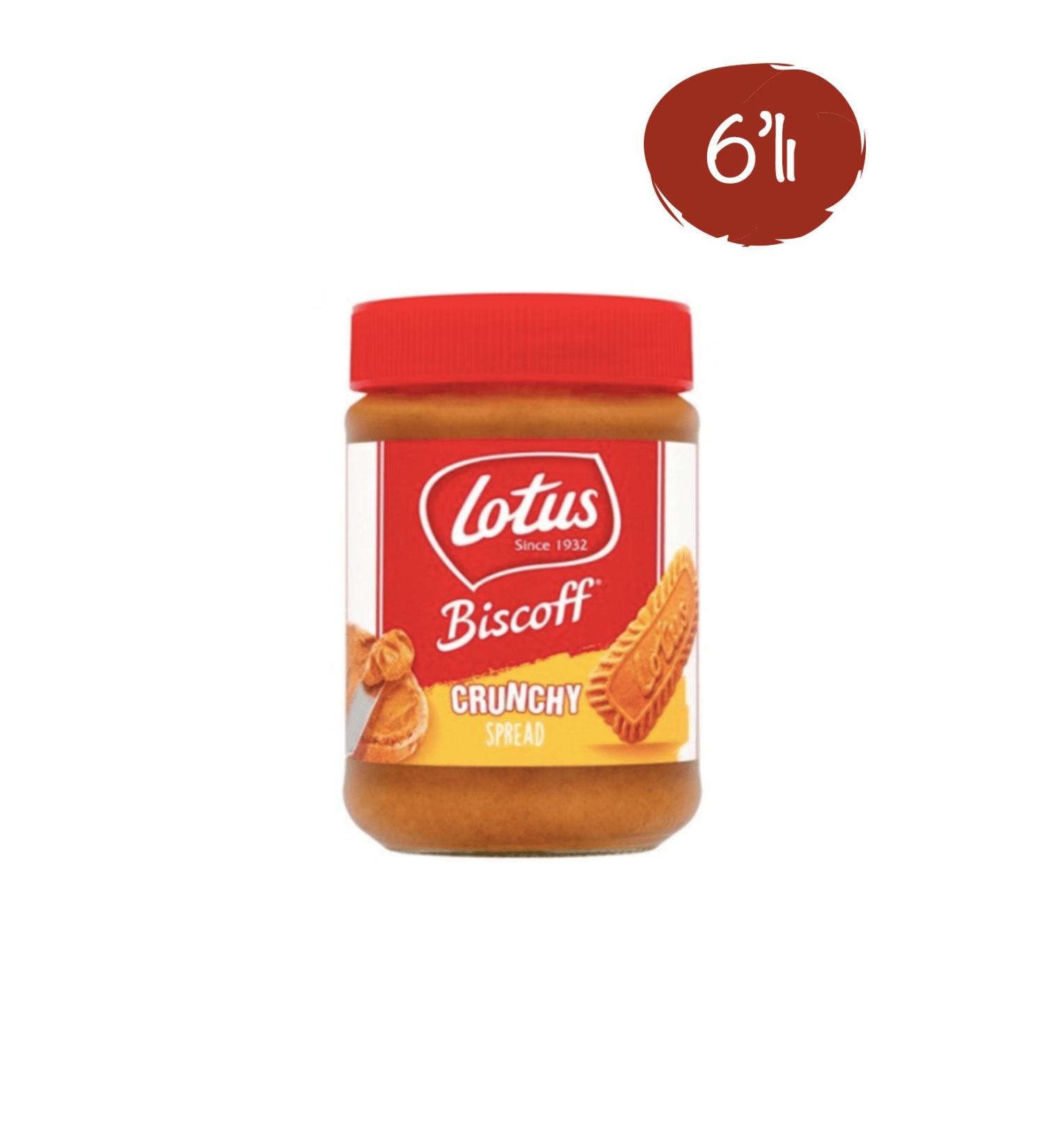 Lotus Biscoff Crunchy Spreadable Crispy Caramelized Biscuit Paste 380 Gr. X 6
