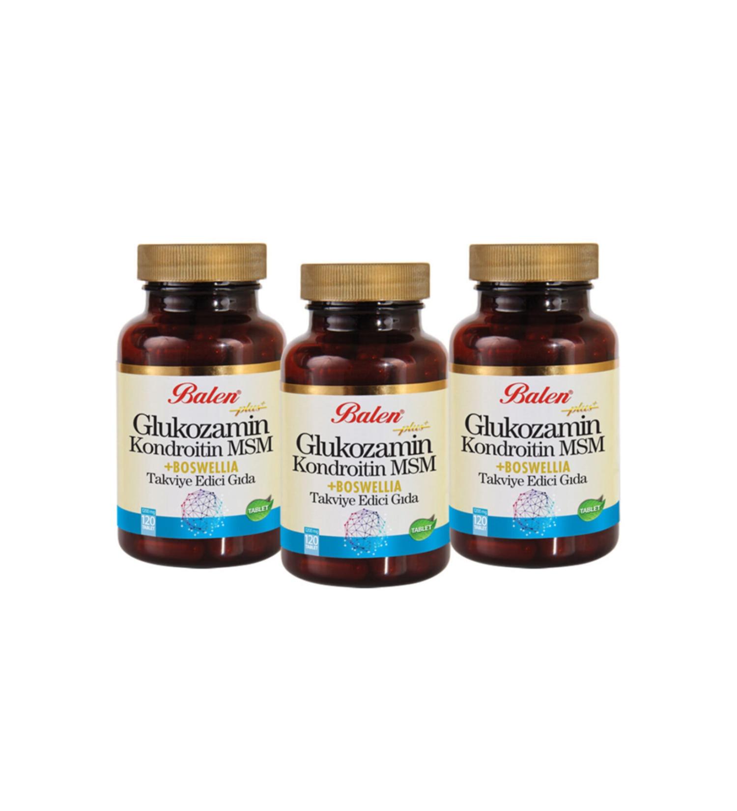 Balen Glu Kozamin Chondroitin Msm Boswellia 120 Tablets 1200 Mg X 3 Pieces