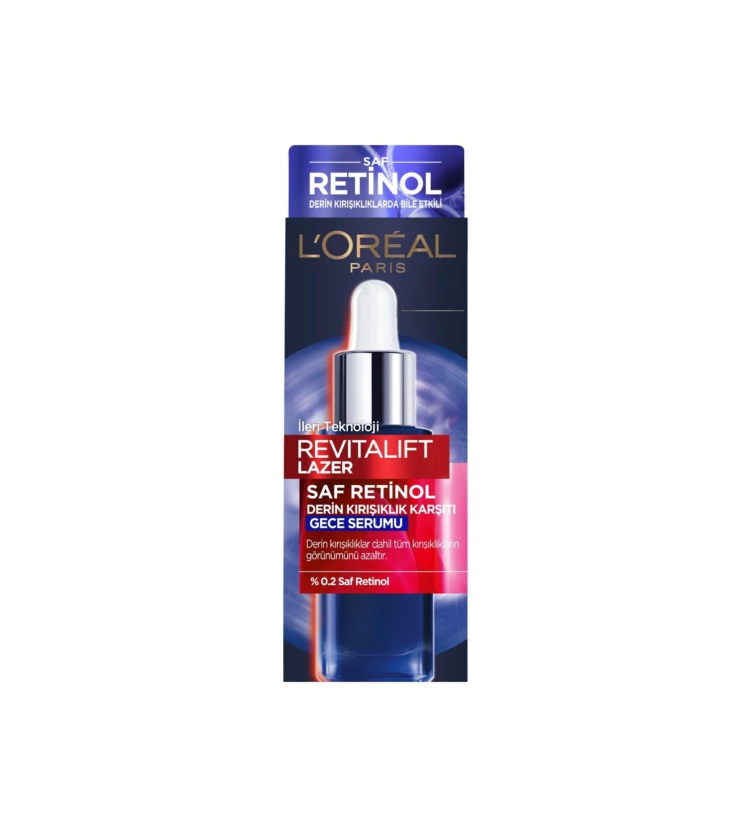 L'Oreal Paris Revitalift Laser Pure Retinol Deep Anti-Wrinkle Night Serum 30ml - Buy Online on GoSupps.com