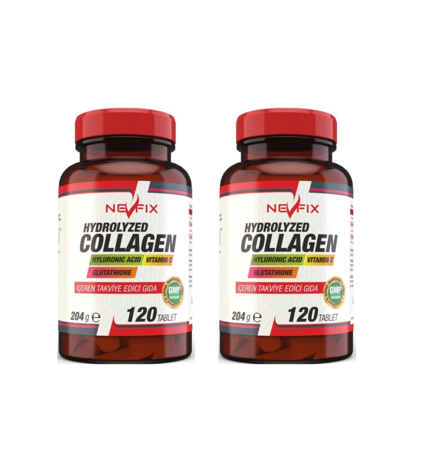 Nevfix Collagen Collagen Vitamin C Hyaluronic Acid 120 Tablets X 2 Boxes