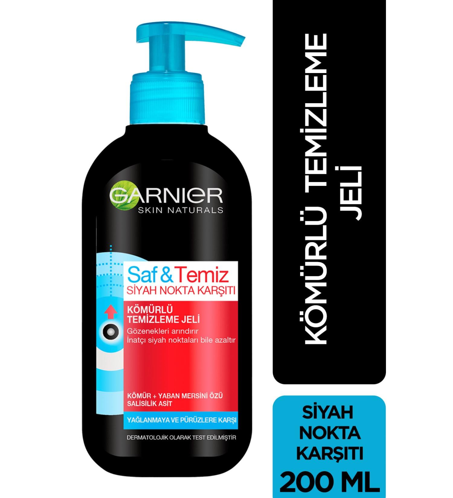 Garnier Pure & Clean Anti-Blackhead Charcoal Cleansing Gel 200 ml 3600542082228