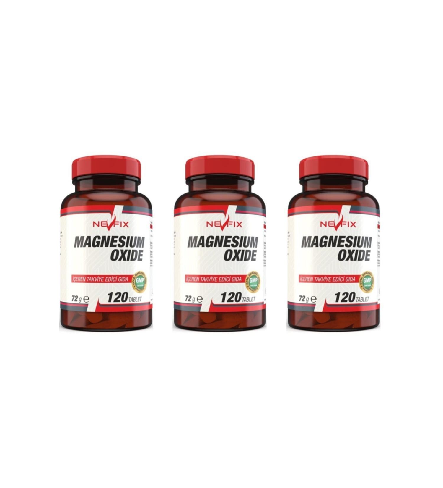 Nevfix Magnesium Magnesium Oxide 250 Mg 120 Tablets X 3 Boxes