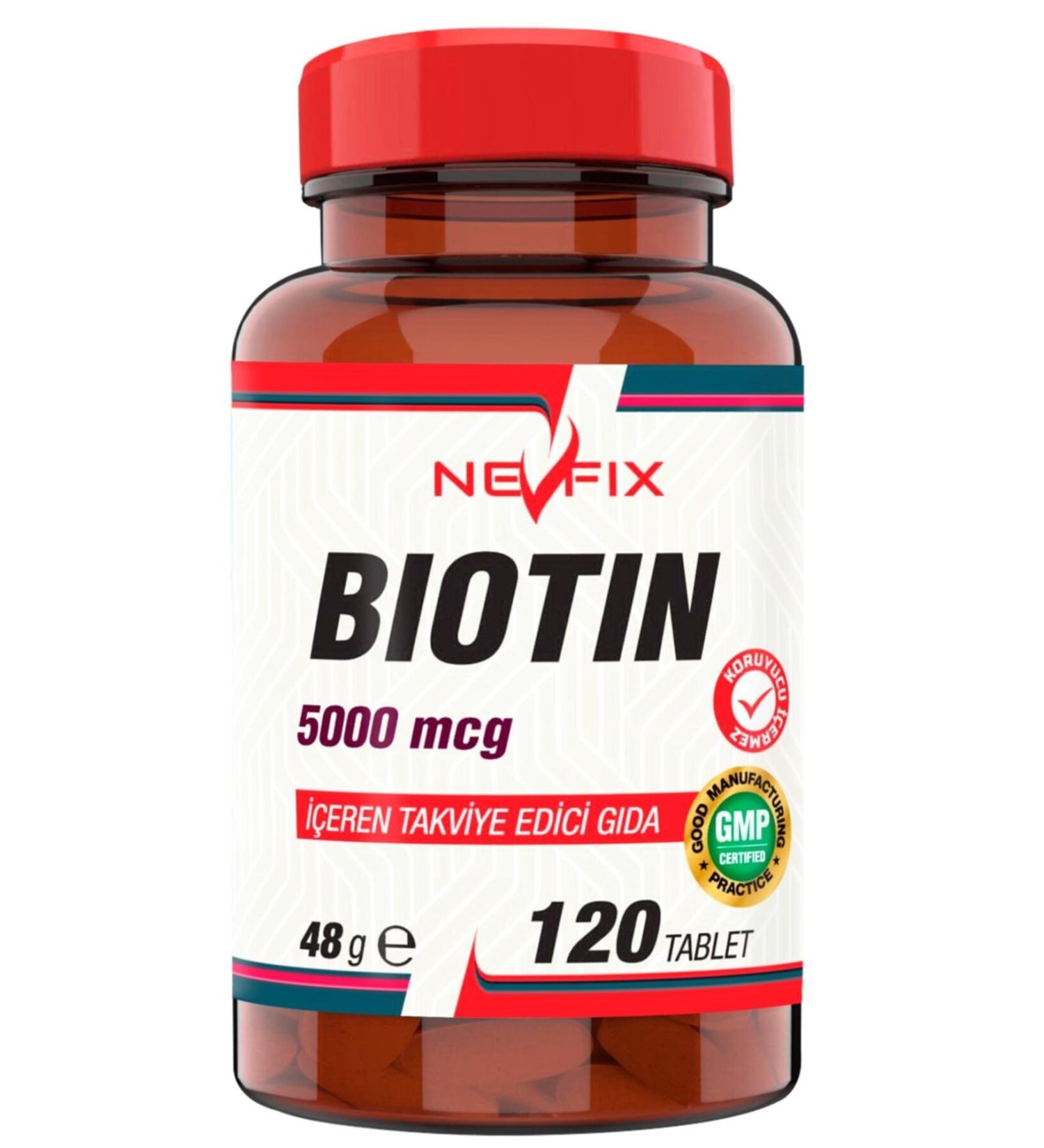 Nevfix Biotin 5000 mcg 120 Tablets