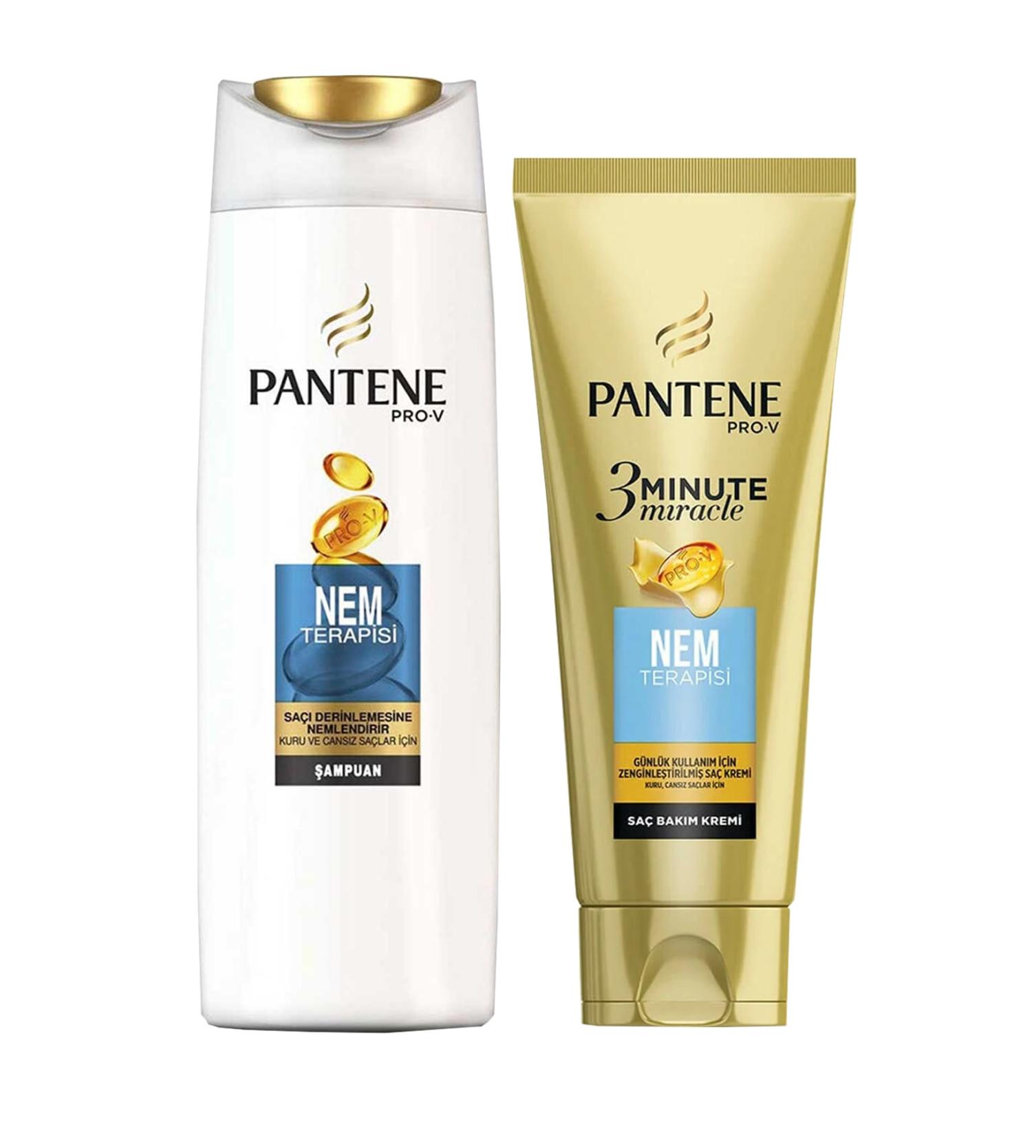Pantene Moisture Therapy Shampoo 500 Ml and 3 Minute Miracle Hair Care Conditioner 200 Ml - Buy Online on GoSupps.com