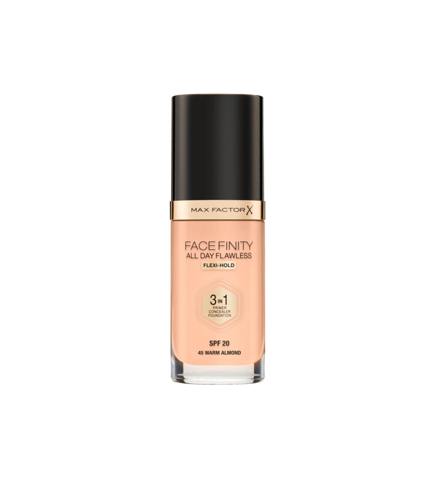 Max Factor Facefinity 3 in 1 Foundation No: 45 Warm Almond