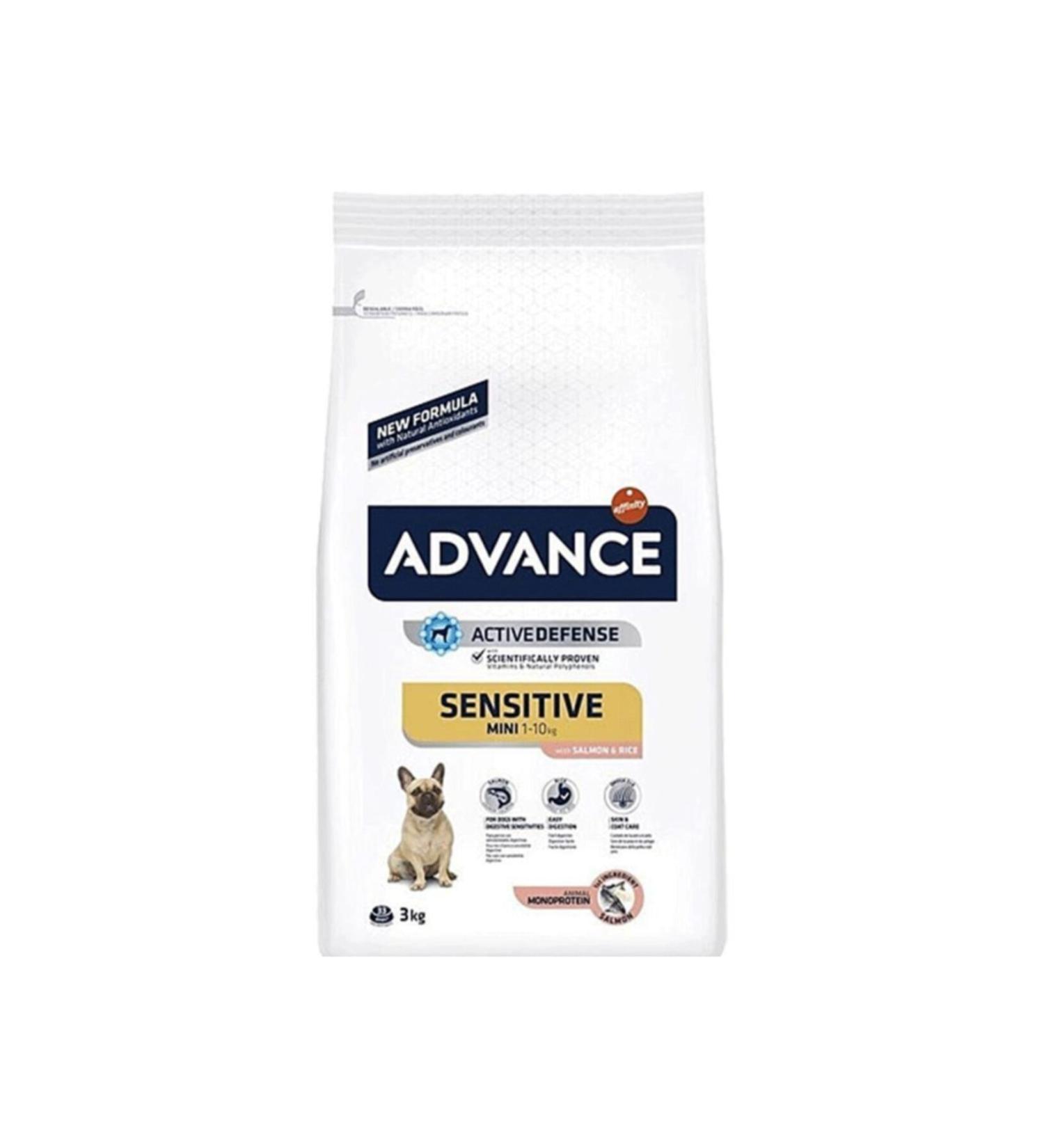 Advance Mini Sensitive Salmon Small Breed Adult Dog Food 3 Kg